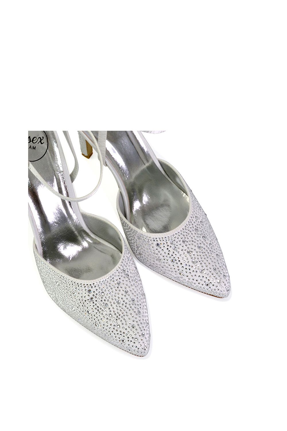 XY London 'Indyah' Diamante 2 Part Shoes Ankle Strap Stiletto High image 4