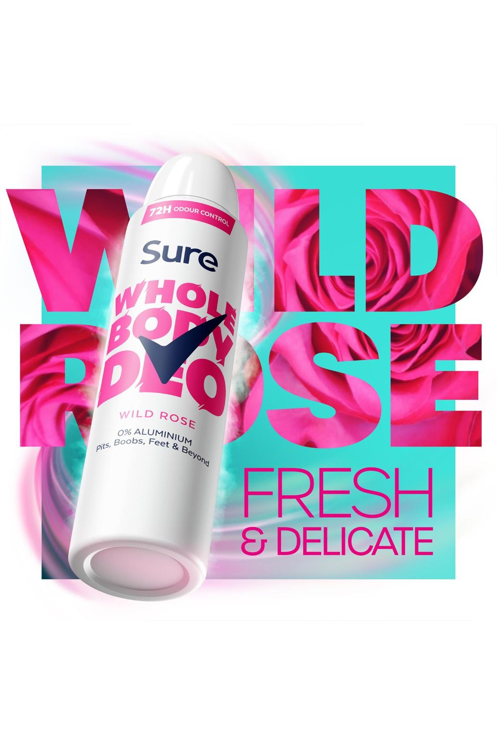 Sure Whole Body Wild Rose Bundle Deodorant Spray and Cream image 5