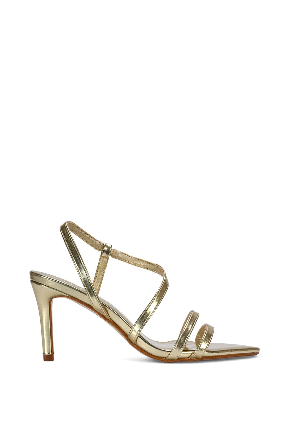 XY London 'Theodora' Strappy Pointed Toe Stiletto Heel Sandal Shoes