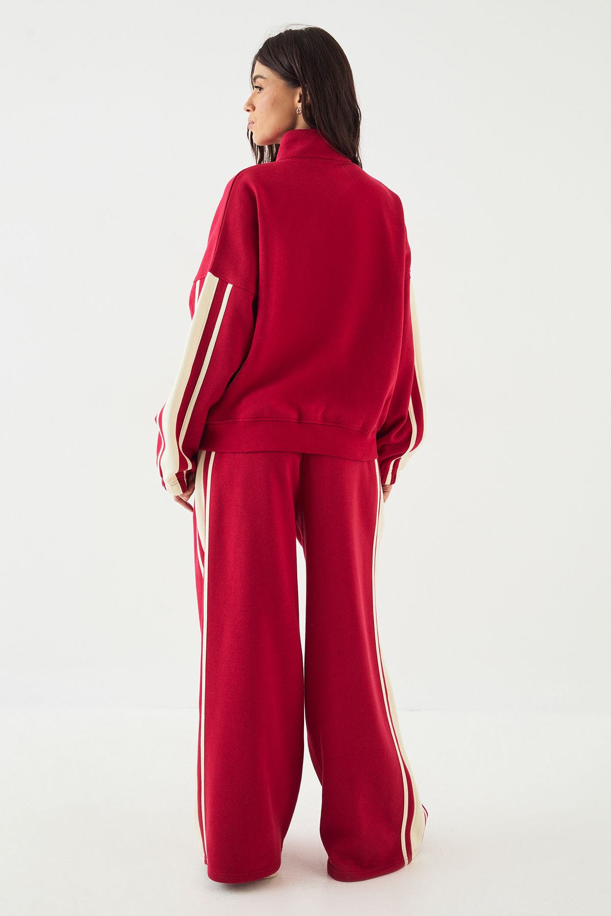 DSGN Studio DSGN Studio Oversized Wide Leg Jogger Red image 2