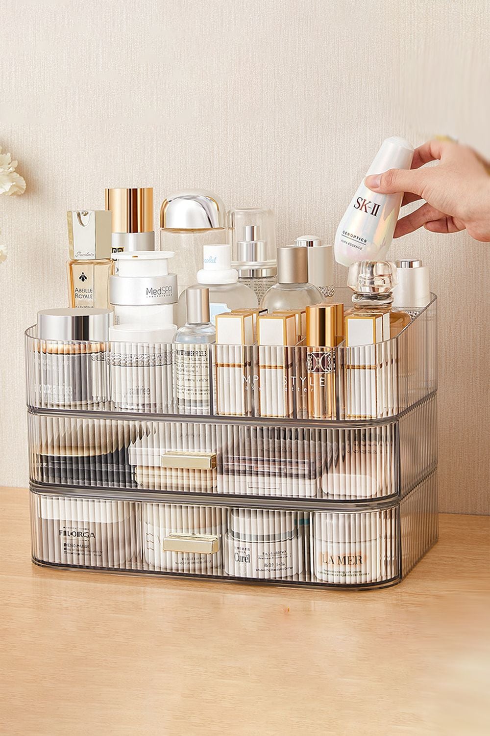 Living and Home Desktop Cosmetic Organizer Storage Box Dormitory Office Bathroom Dressing-Table image 1