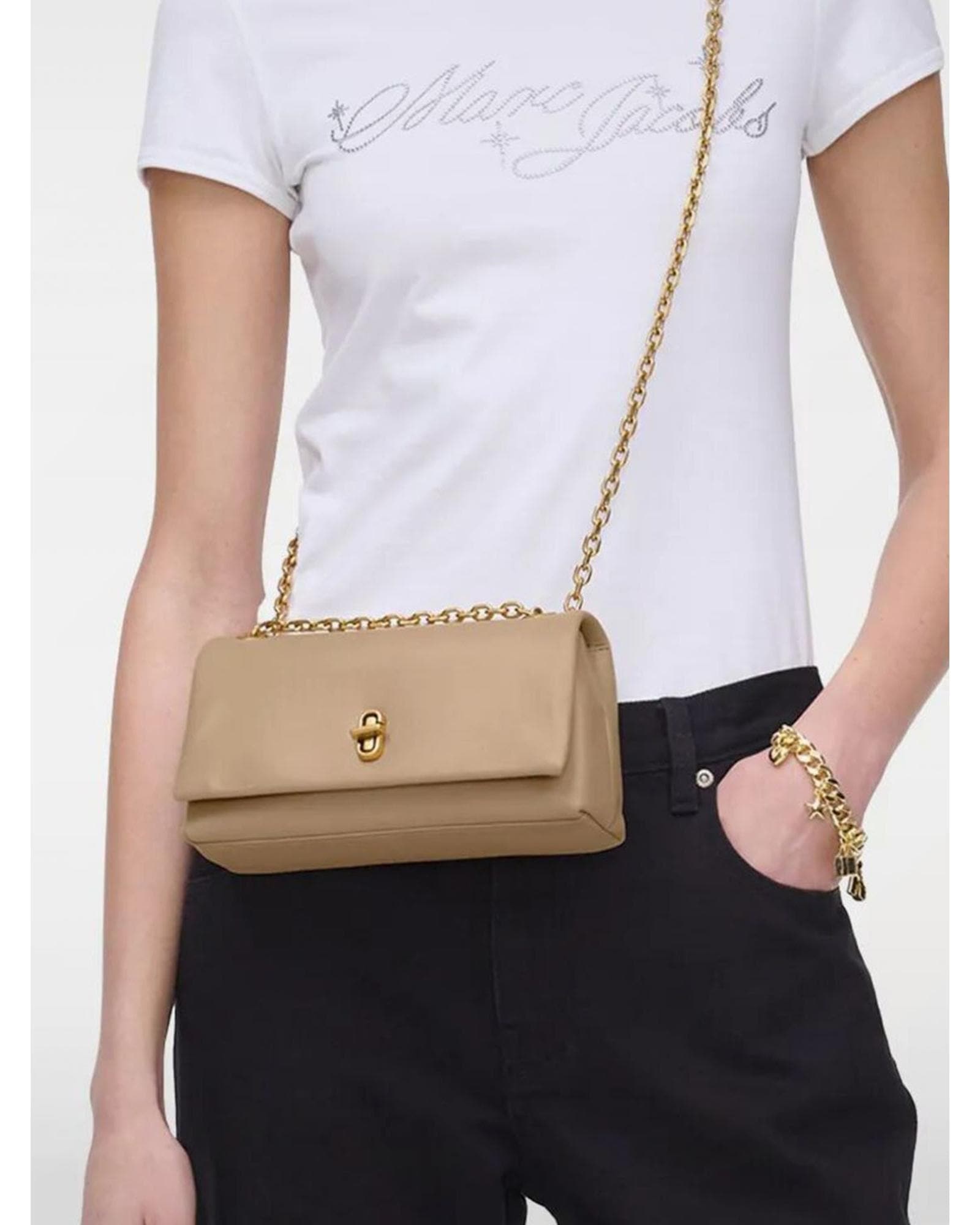 Marc Jacobs Softshot 21 Chain Bag Wo - Camel Clutch Bags image 2