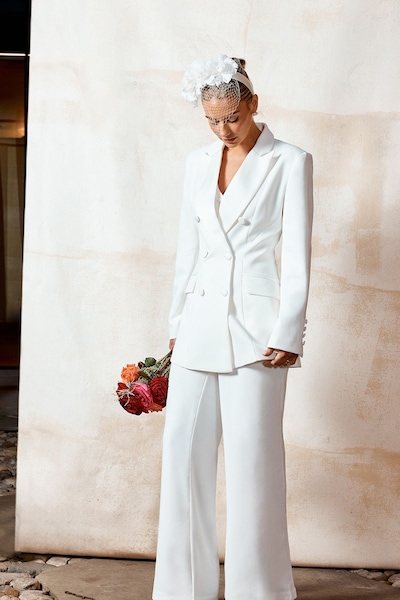 Coast Premium Hourglass Silhouette Double Breasted Blazer Ivory