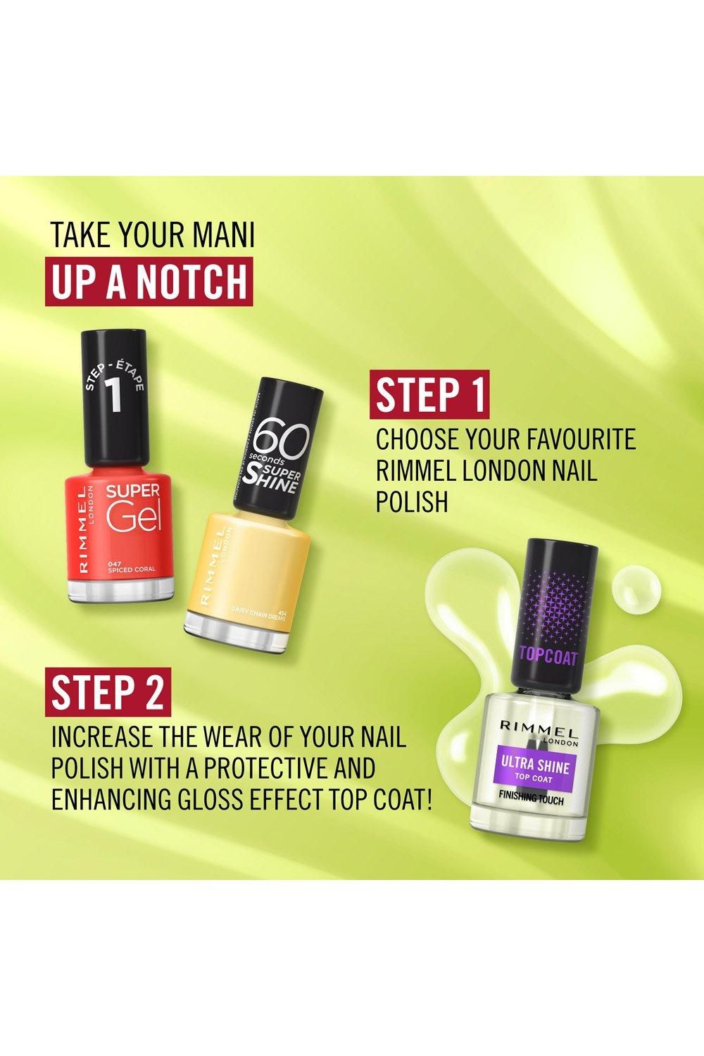 Rimmel London Ultra Shine Nail Polish Top Coat Clear image 7