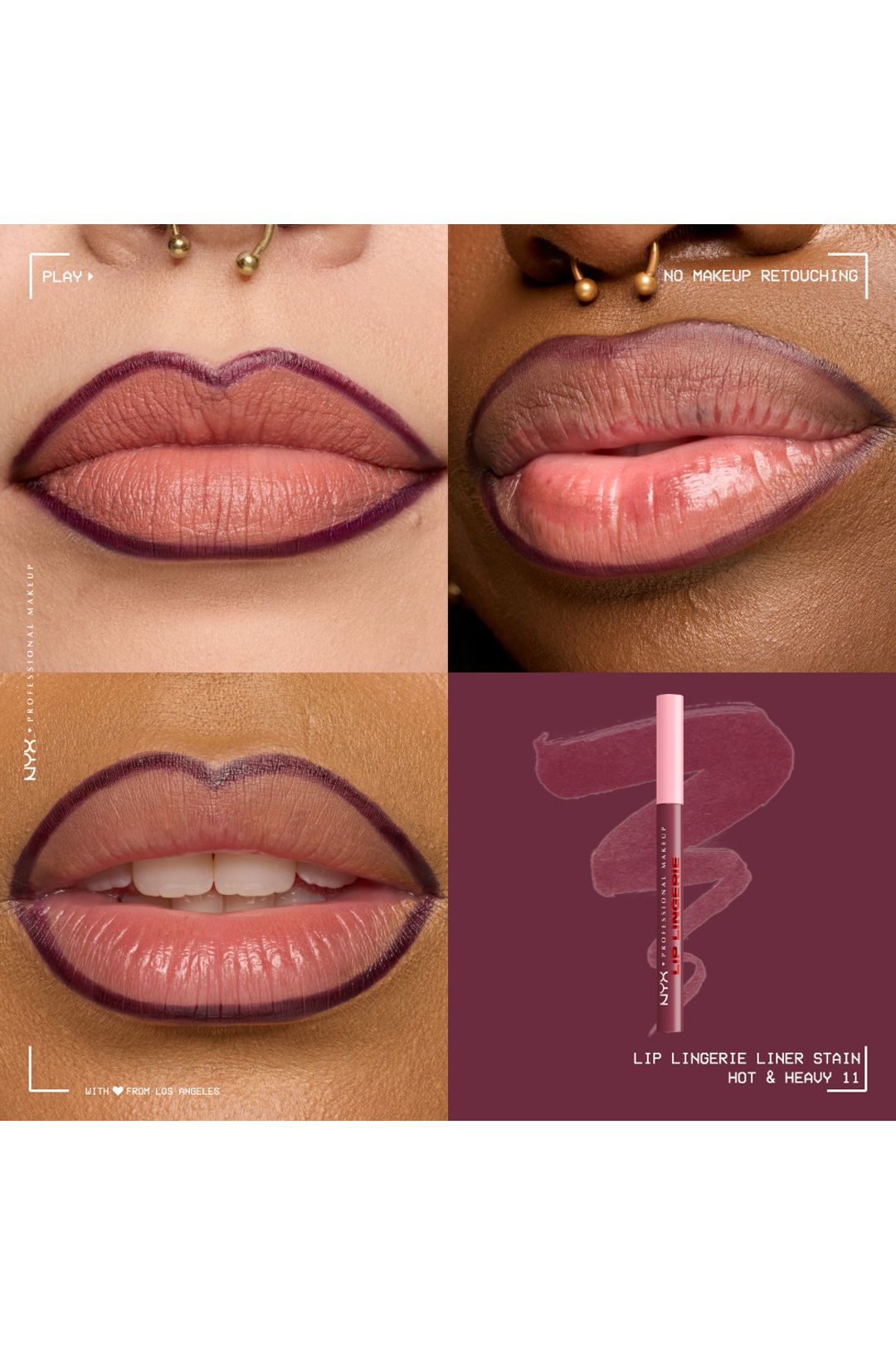 NYX Professional Makeup Lip Lingerie Lip Liner Stain 1ml Hot And Heavy image 5