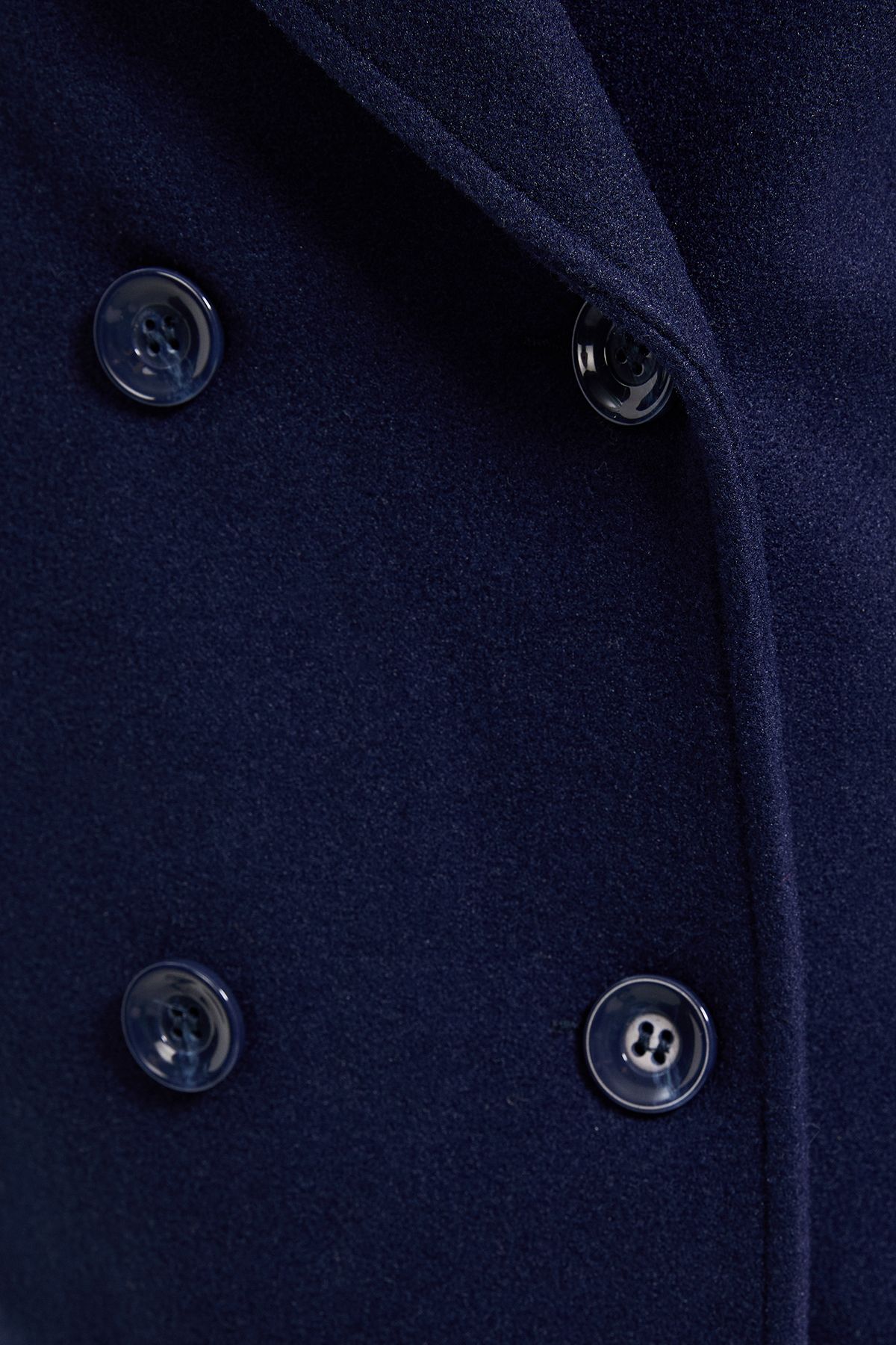 Dorothy Perkins Cuff Detail Wide Collared Short Coat Navy image 5