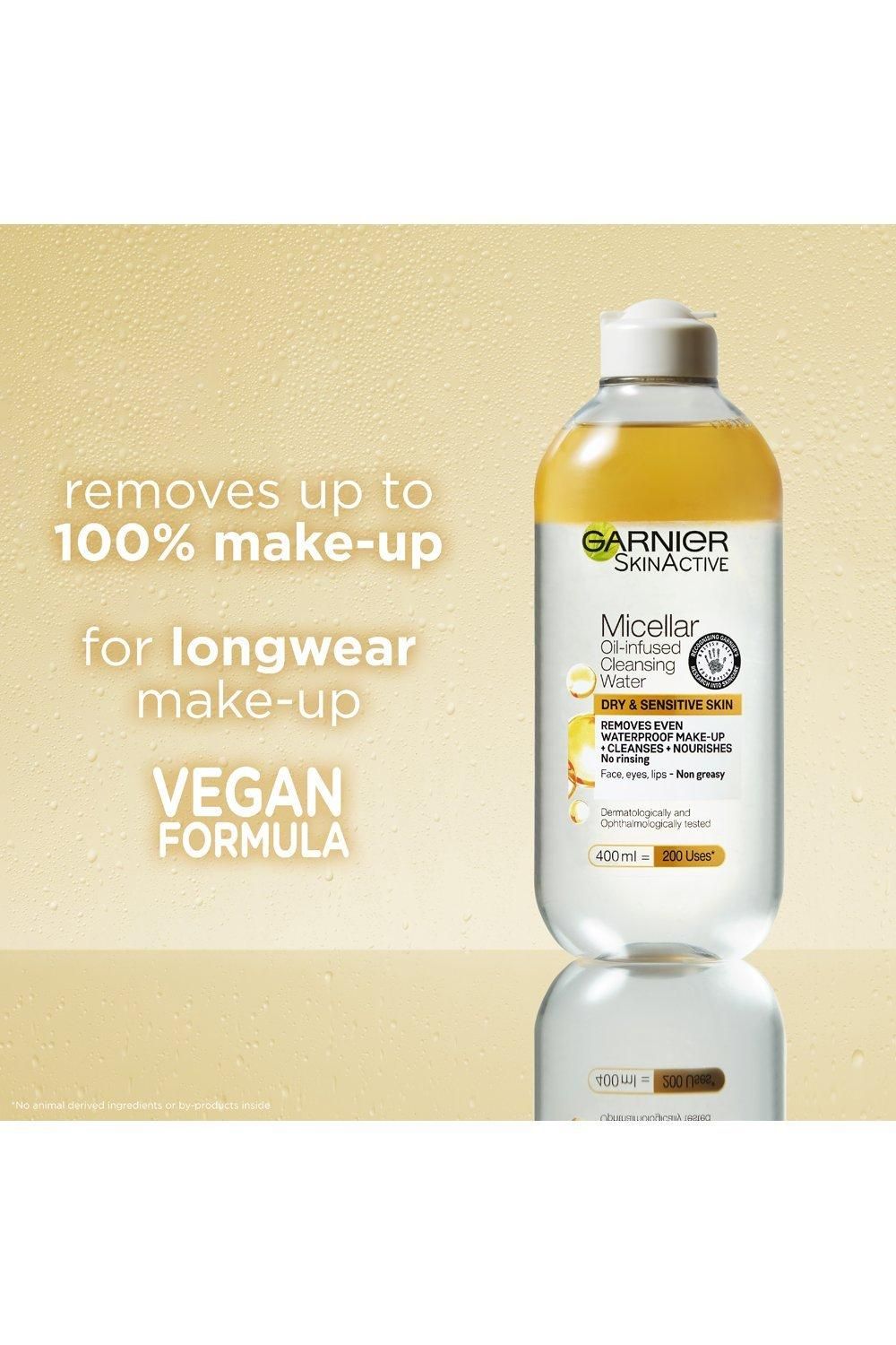 Garnier Micellar Water Oil Infused Facial Cleanser For Waterproof Makeup Multi image 4