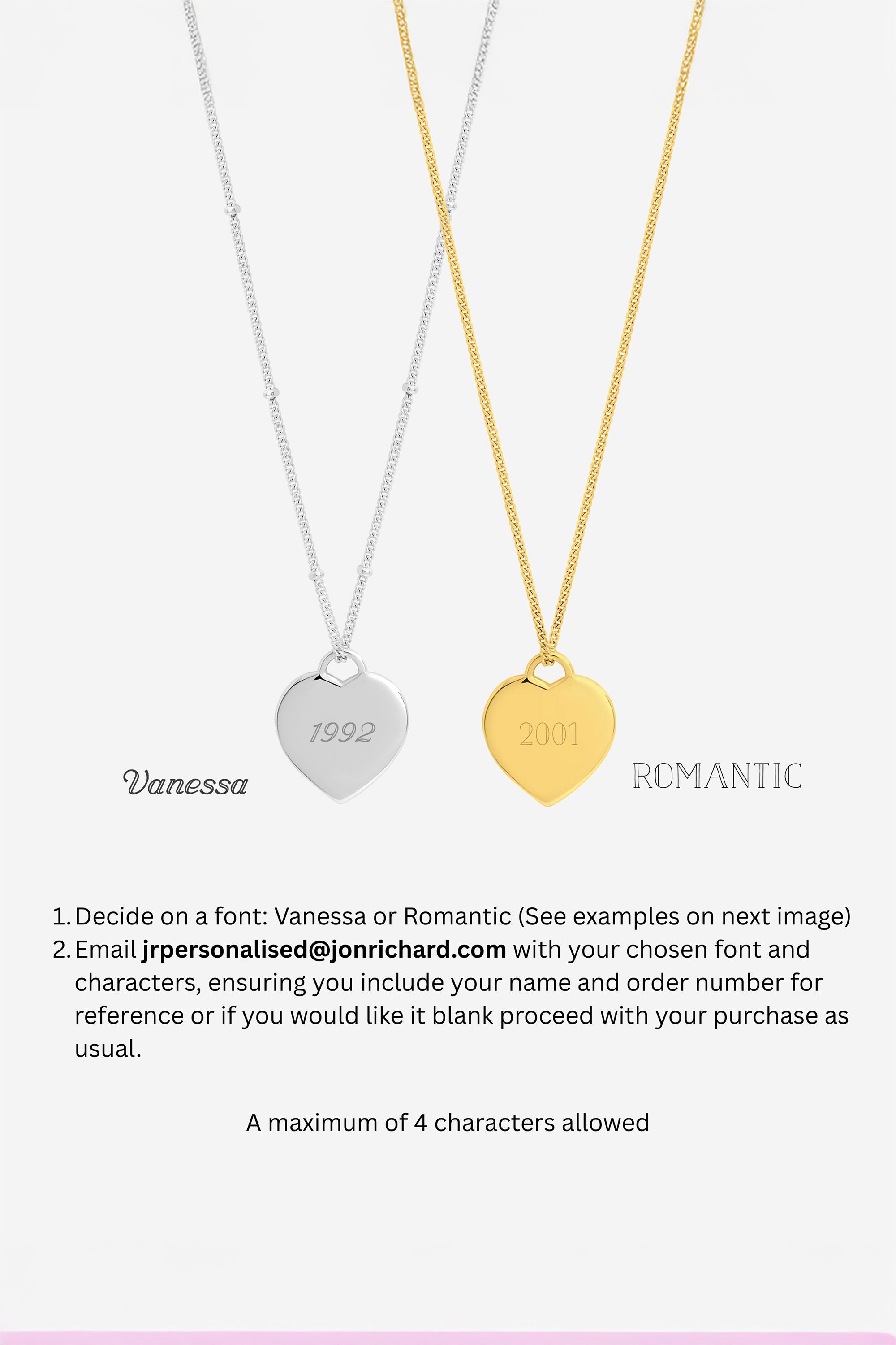 Jon Richard Sterling Silver 925 Polished Heart Pendant image 4