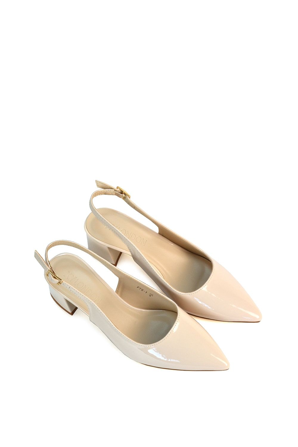 XY London 'Becky' Pointed Toe Slingback Court Shoe Heels image 4