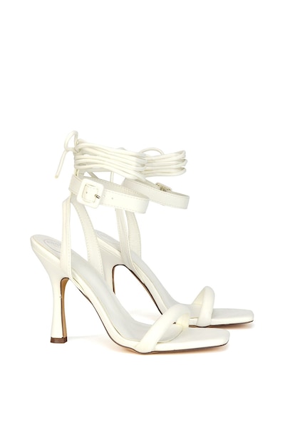 XY London 'Althea' Square Toe Lace up Strappy High Heel Sandals