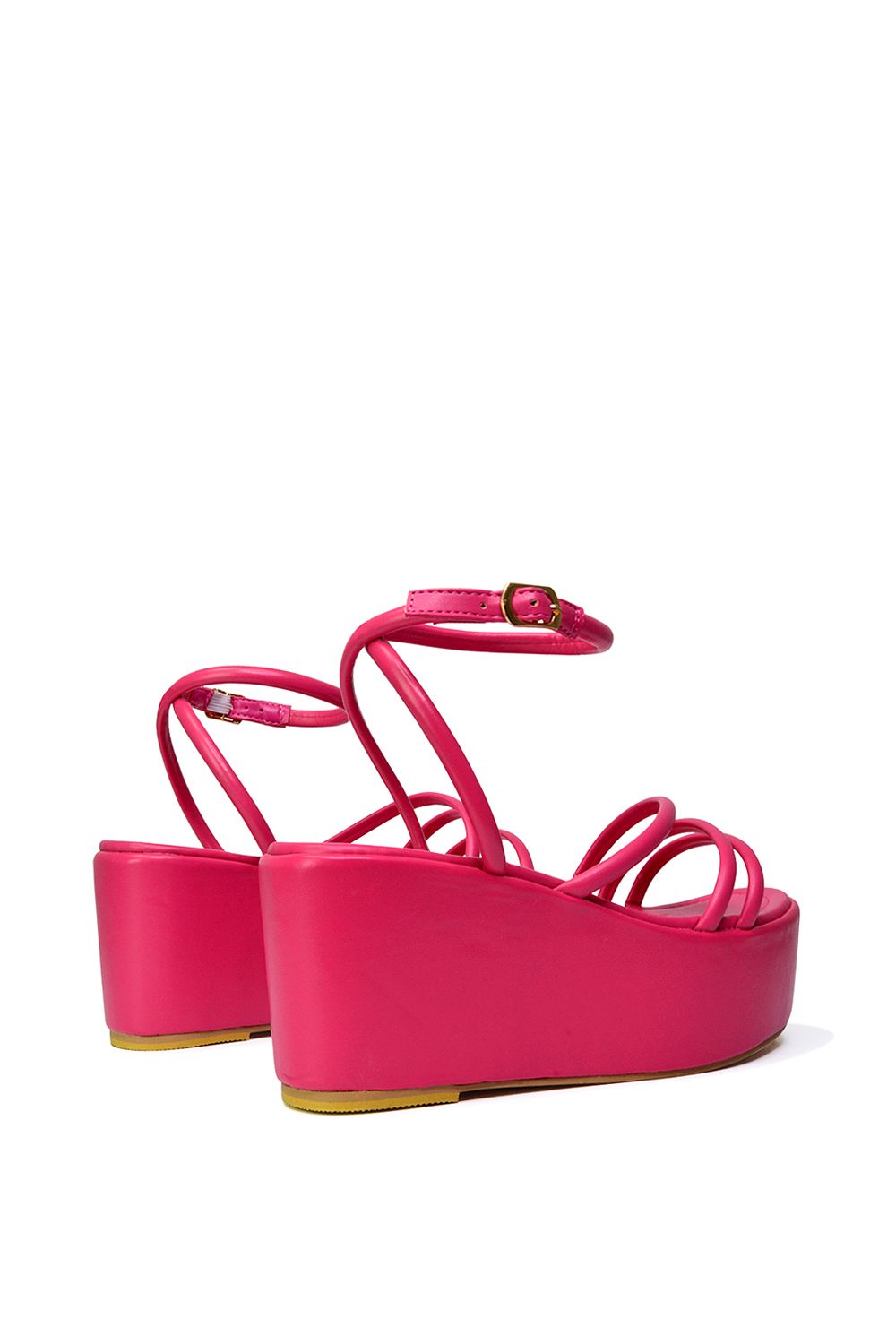 XY London 'Birdie' Ankle Strap Platform Sandal Wedge Heel Flatforms image 5