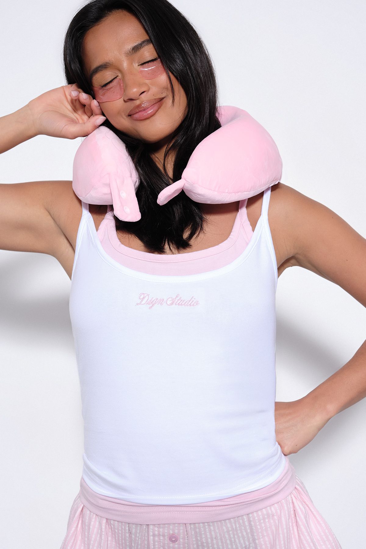 DSGN Studio DSGN Studio Strappy Double Layer Vest Top White