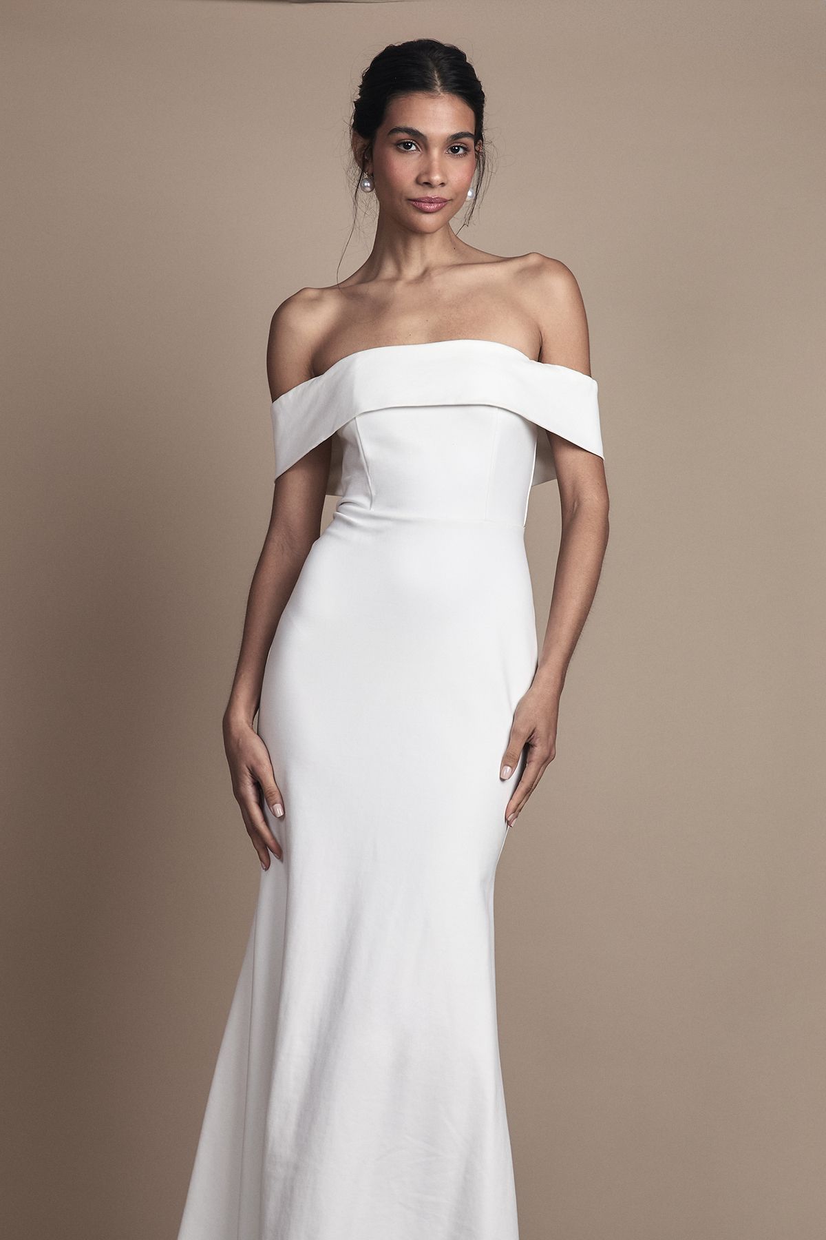 Coast Ponte Bardot Maxi Wedding Dress Ivory image 4