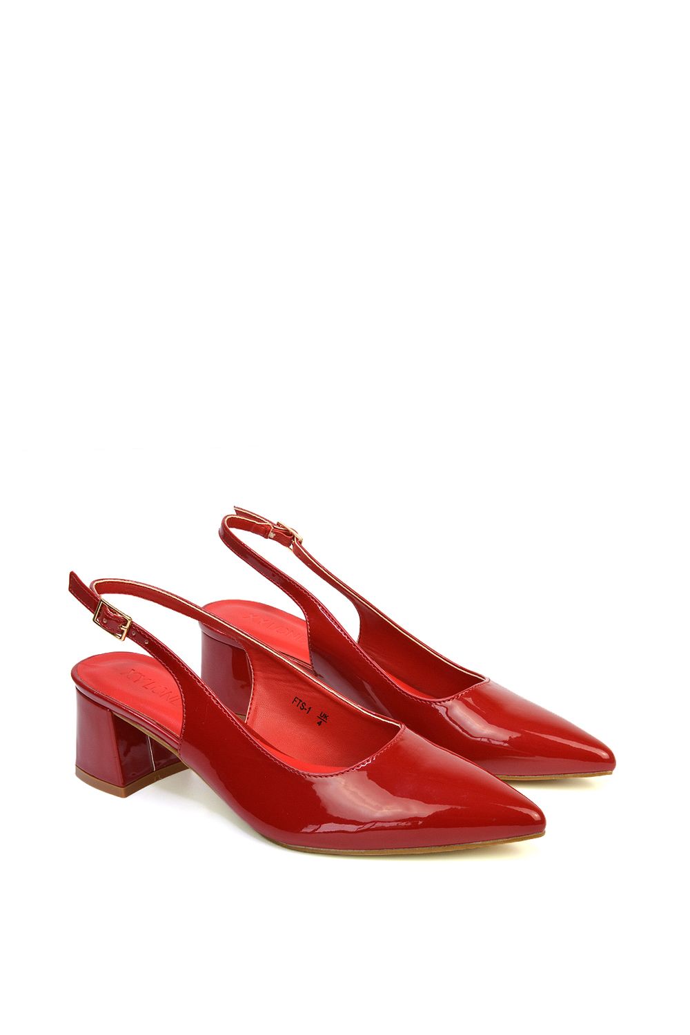 XY London 'Becky' Pointed Toe Slingback Court Shoe Heels image 3