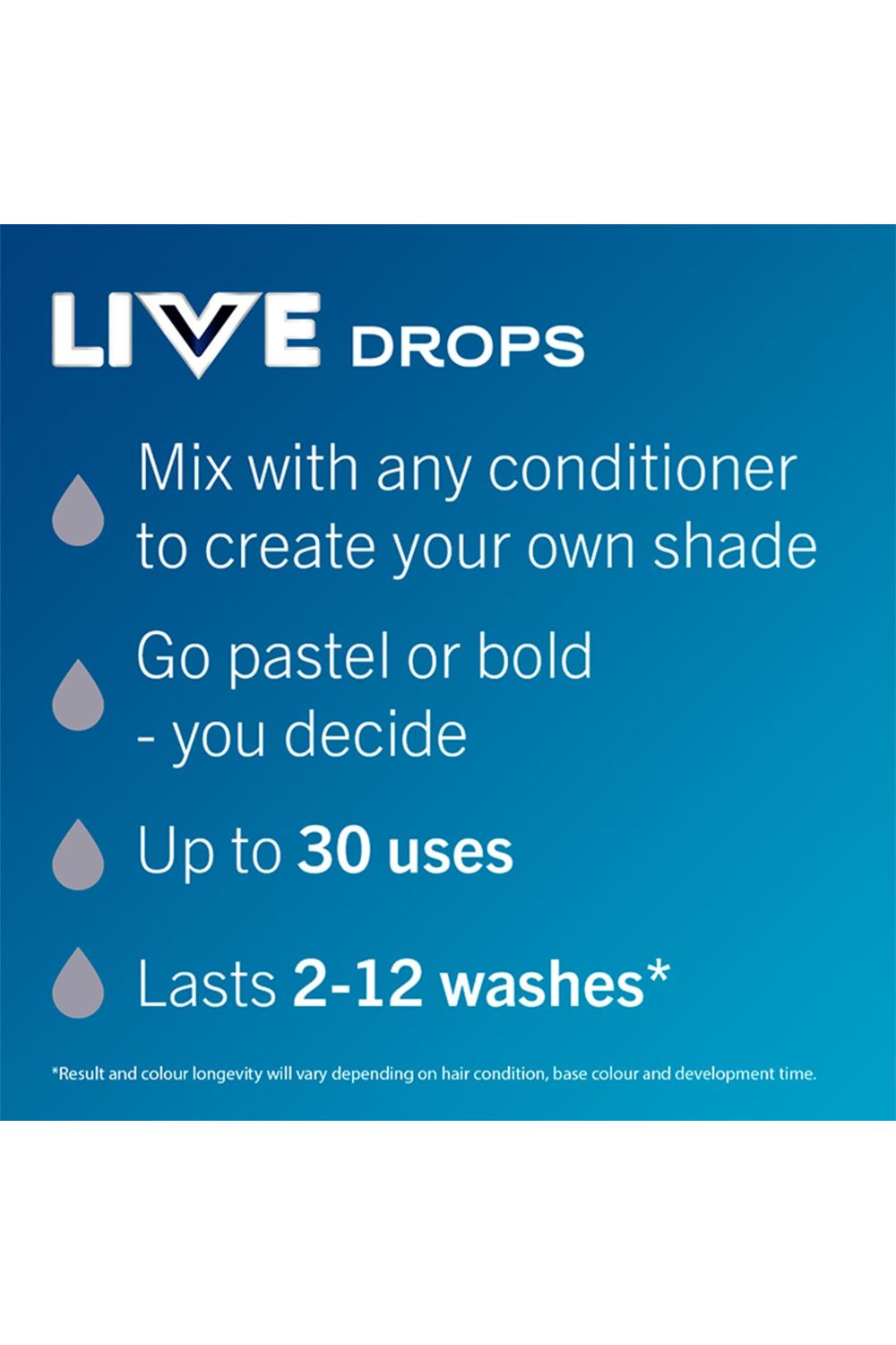Schwarzkopf Live Colour Drops 'Hair Dye' Ice Silver 3 Pack image 3