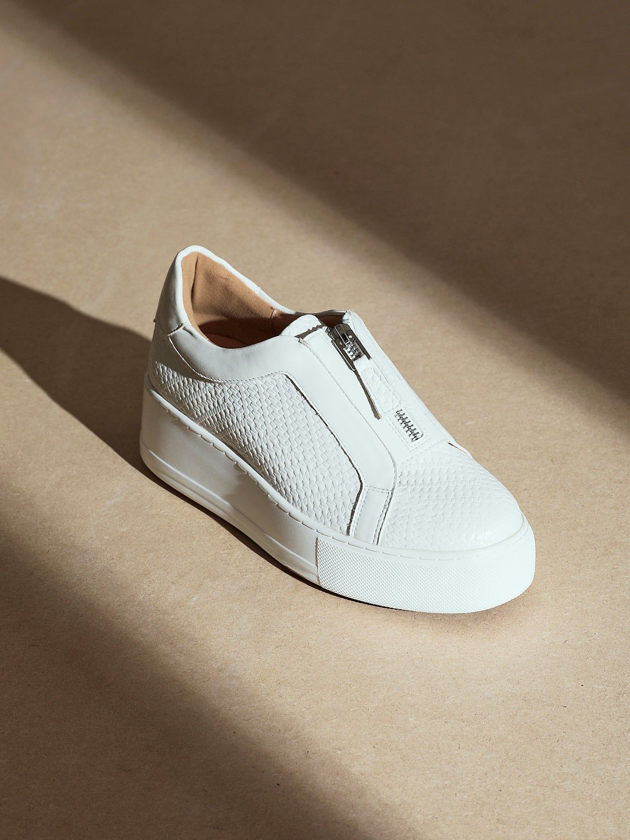 Linzi Piper White Faux Leather Platform Trainer image 2