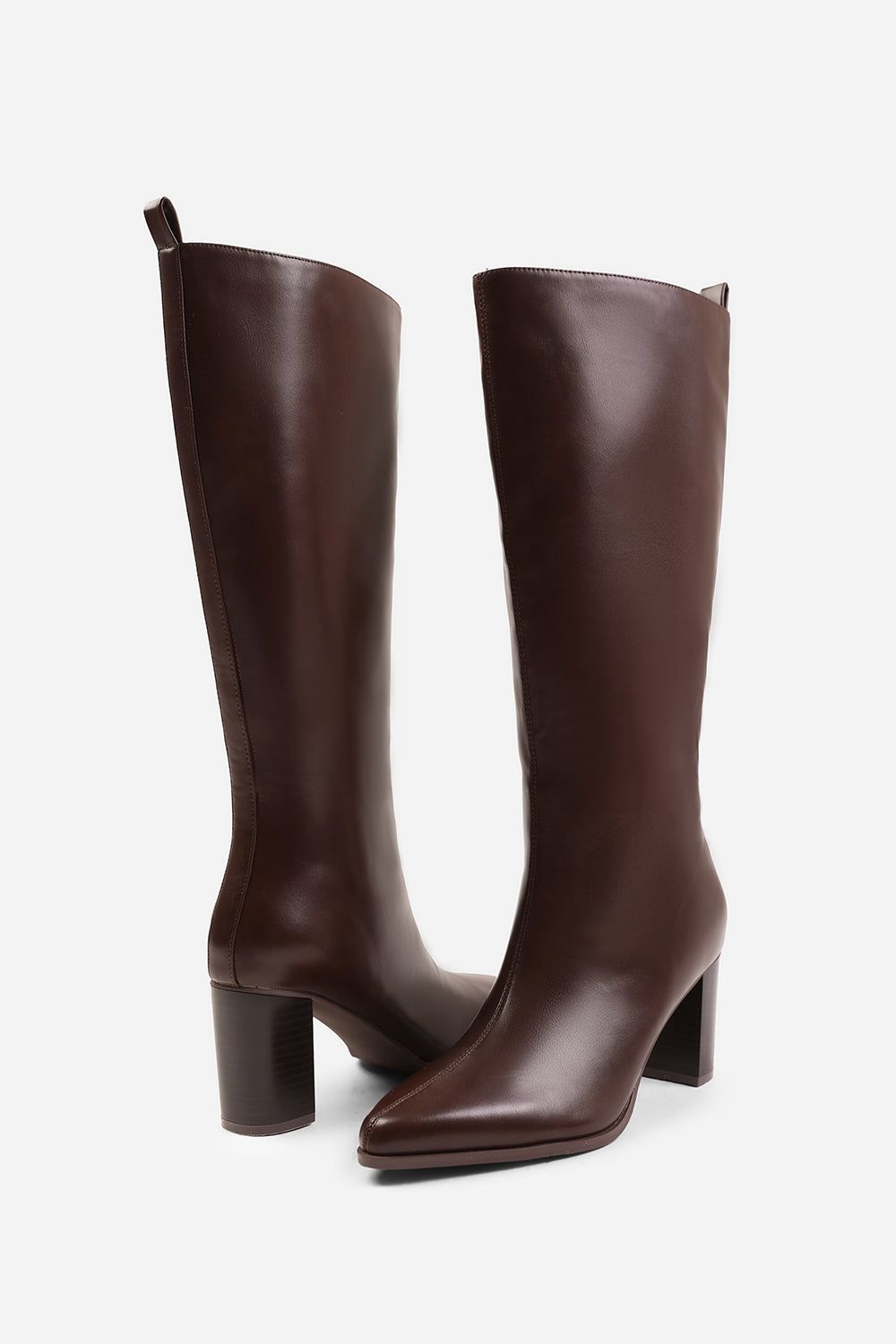 Where's That From 'Delta' Block Heel Knee High Boots With Side Zip image 3