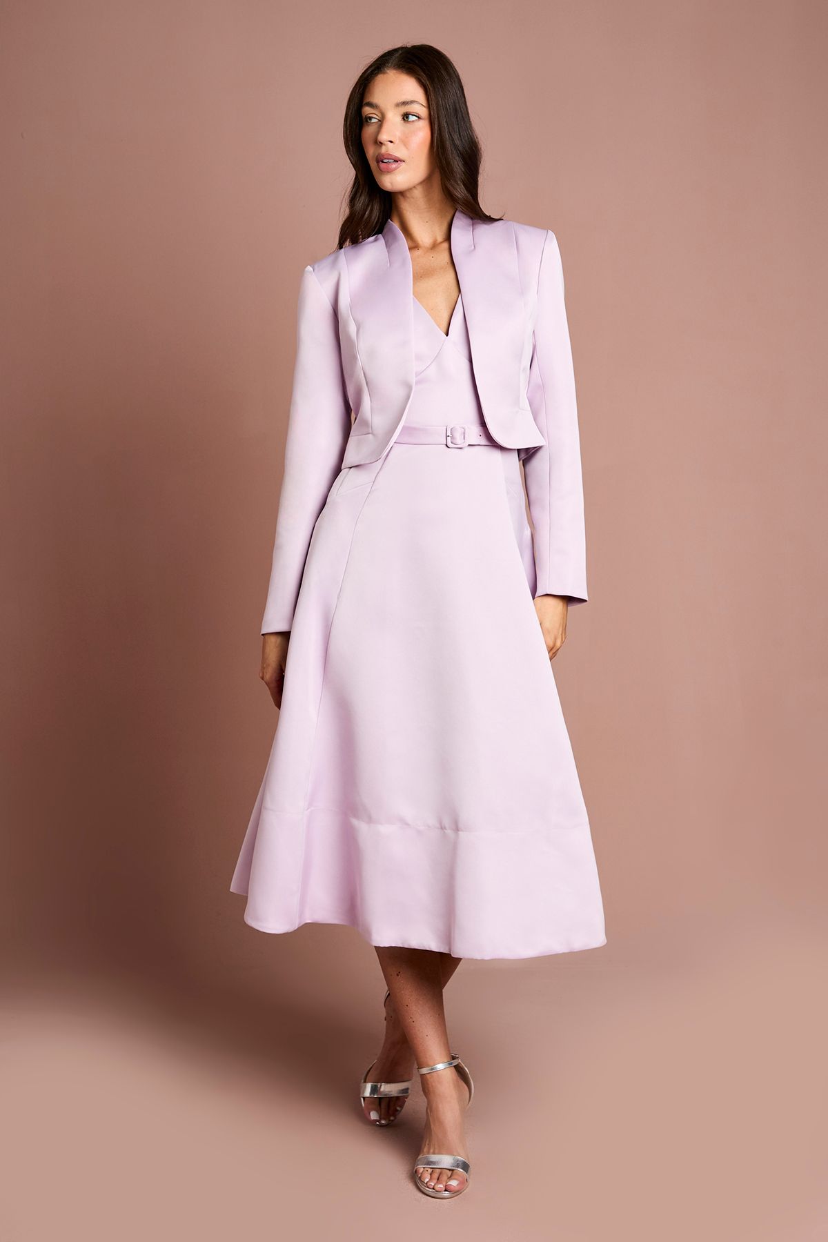 Coast Crop Satin Jacket Lilac image 2