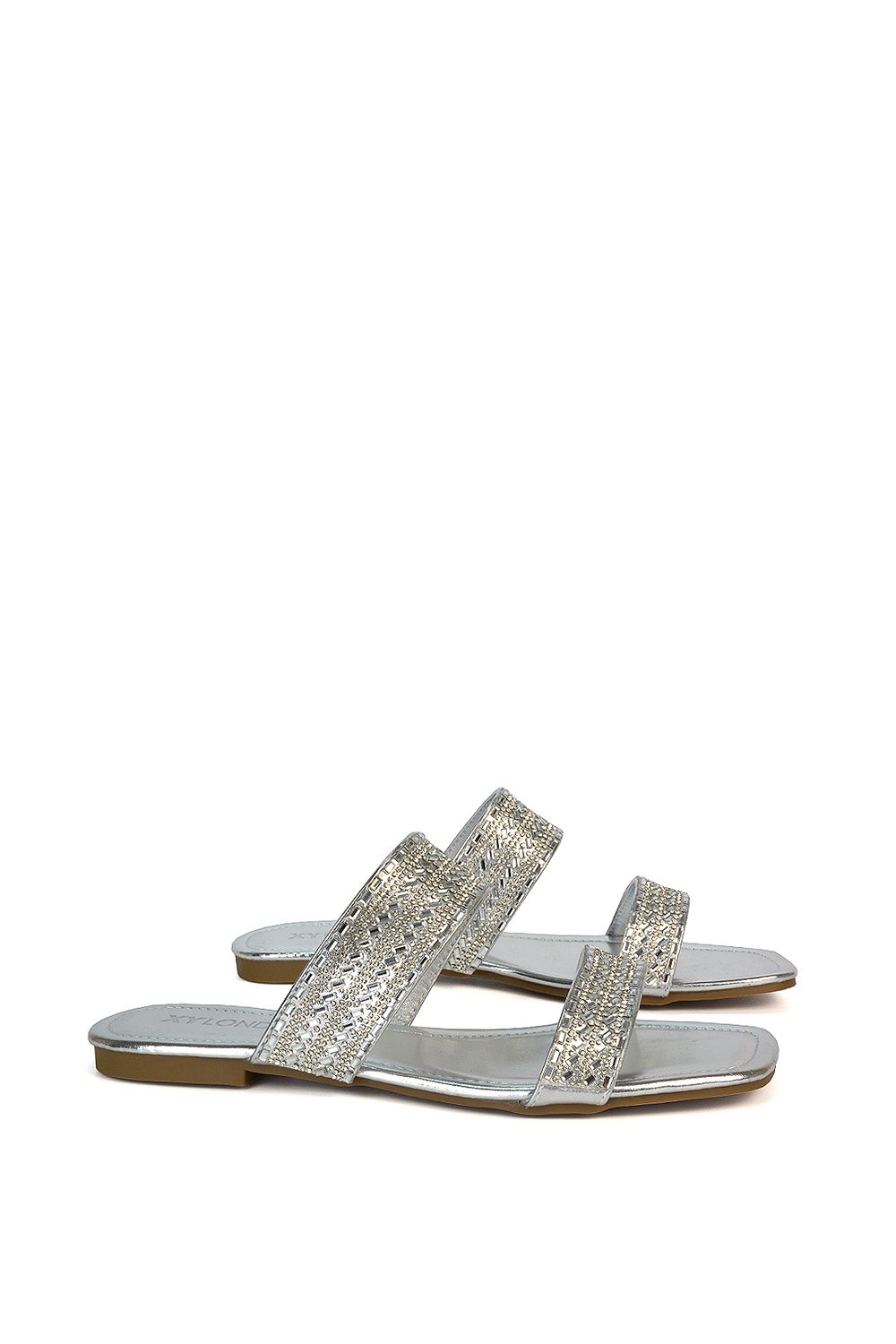 XY London 'Lucy' Slip On Flat Cork Slider Mules image 3