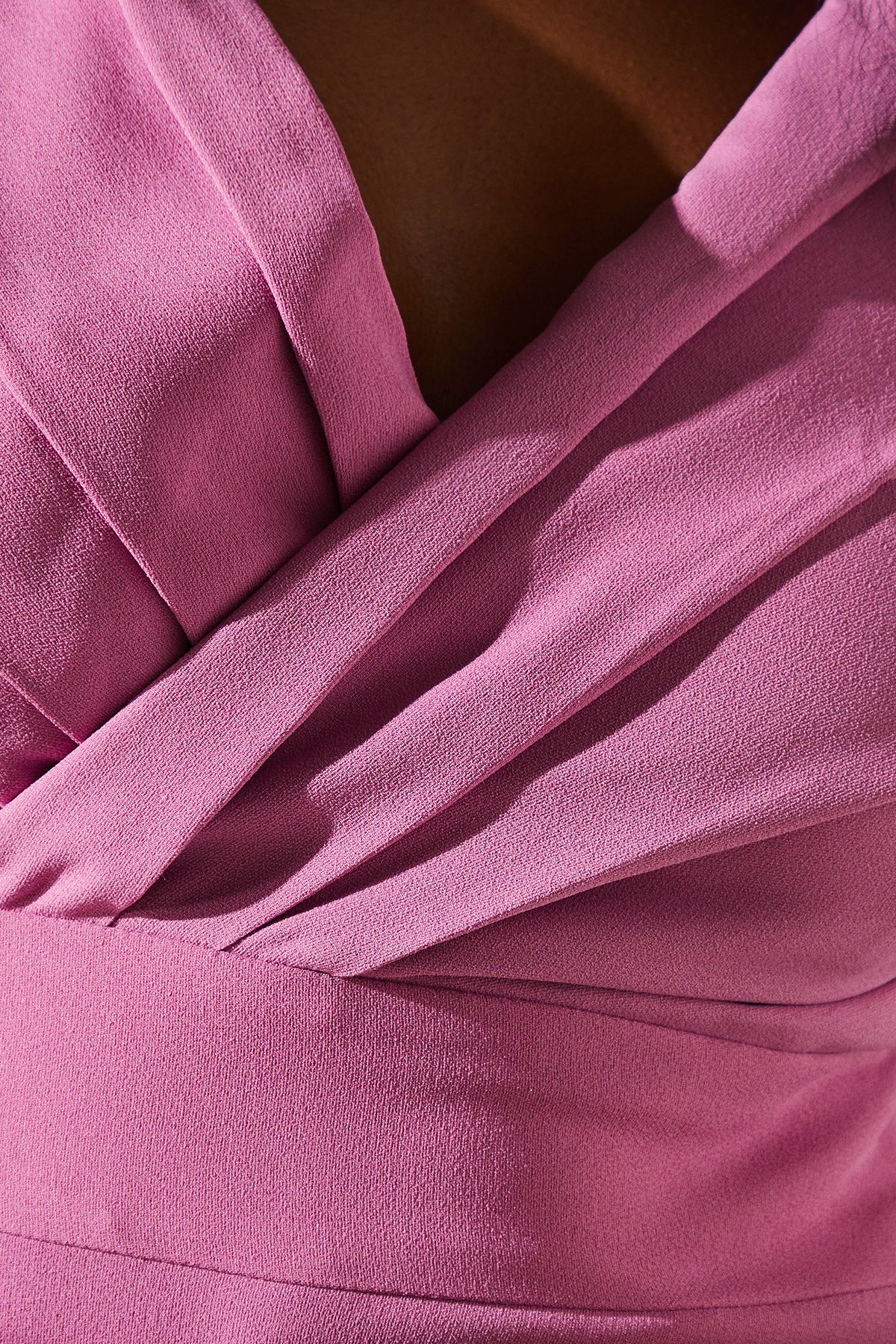 Coast Pleated Detail Frill Hem Midi Dress Pink image 5
