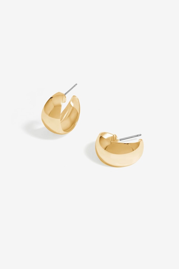 Jon Richard Gold Plated Polished Hoop Earrings