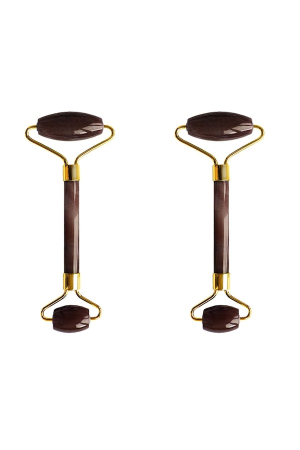 Dr. Botanicals Tiger Eye Harmony & Balancing Facial Roller (Gold Handle) x 2 Duo Set
