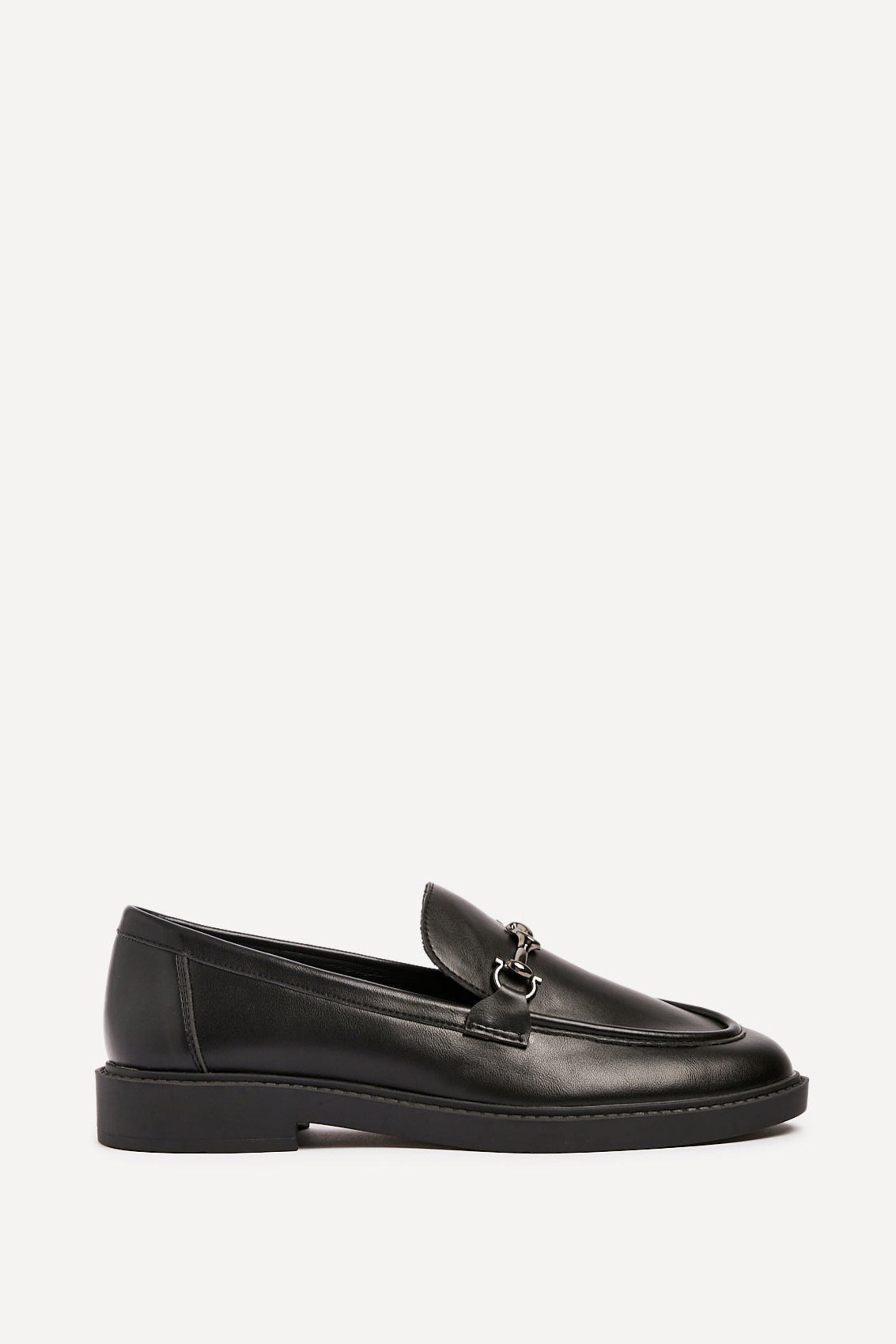 Linzi Elite Black Faux Leather Loafer image 1