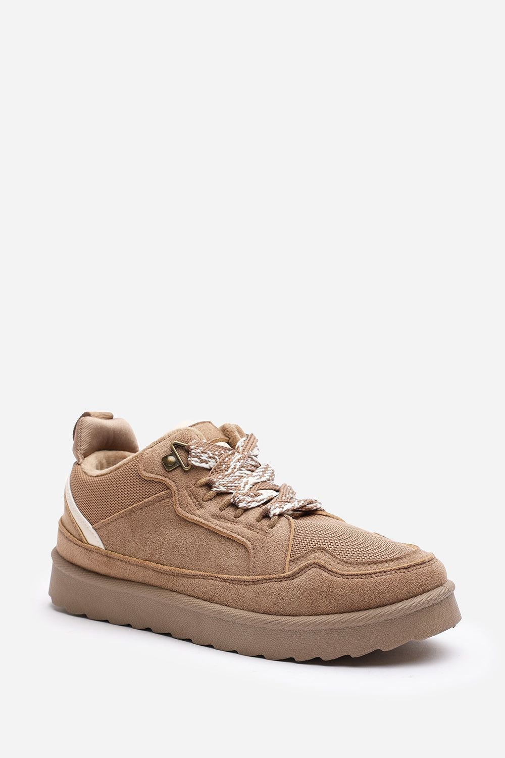 Where's That From 'Xavia' Suede Low Top Trainer Slipper With Faux Fur Lining image 3