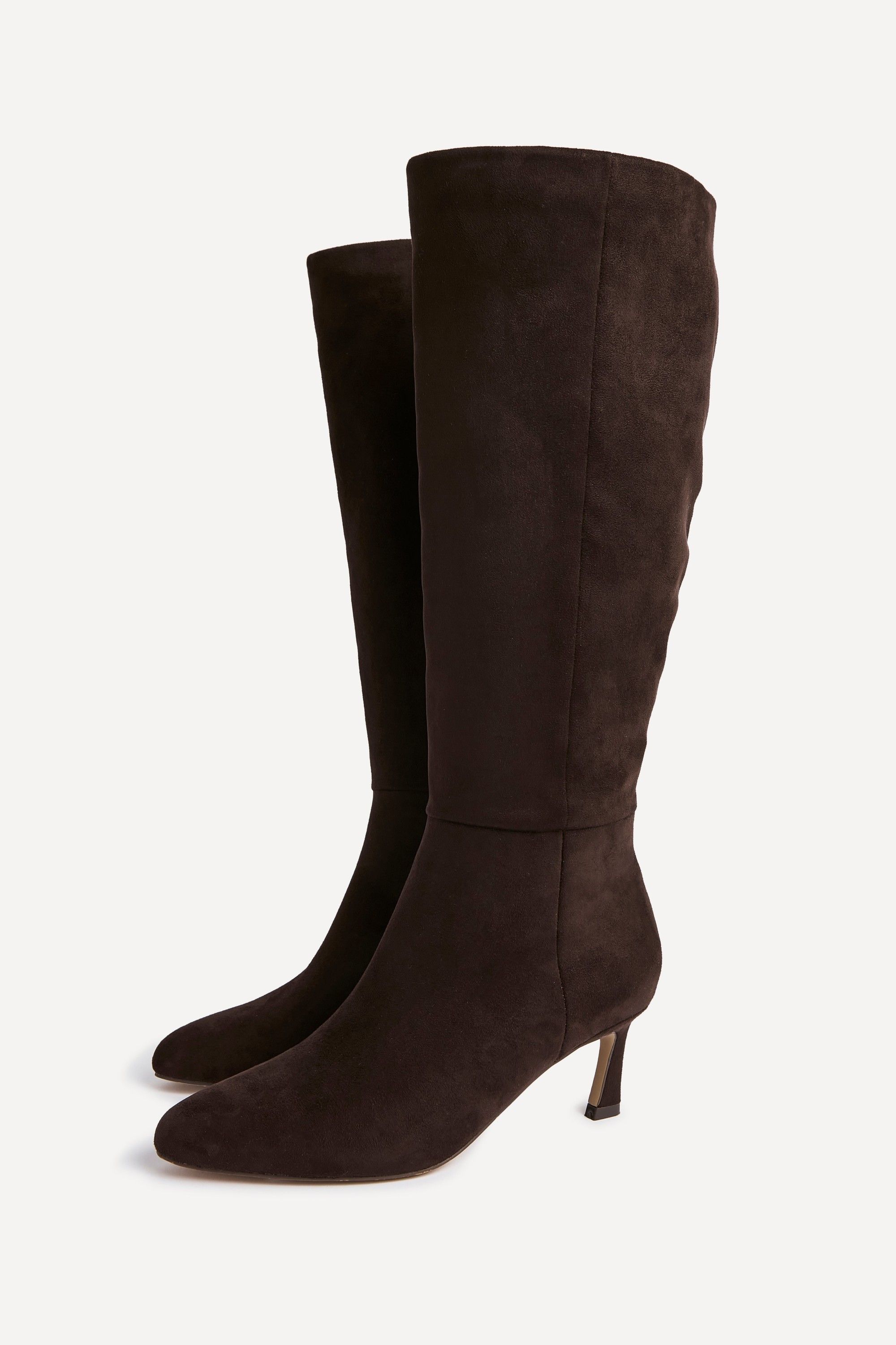 Linzi Rush Brown Faux Suede High Leg Stiletto Boots image 5