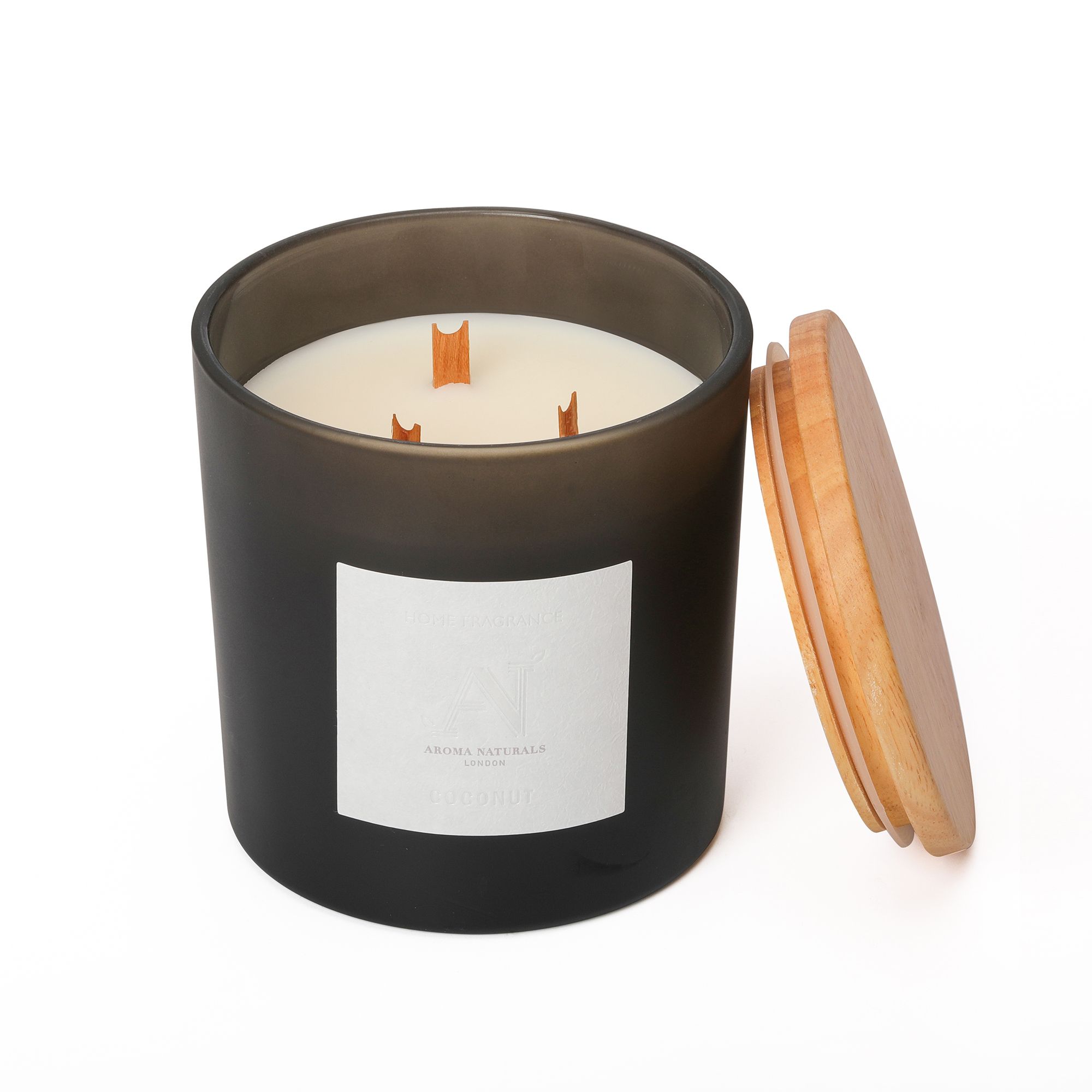 Aroma Naturals Frosted Decadence Glass Candle - Cashmere Scent image 2