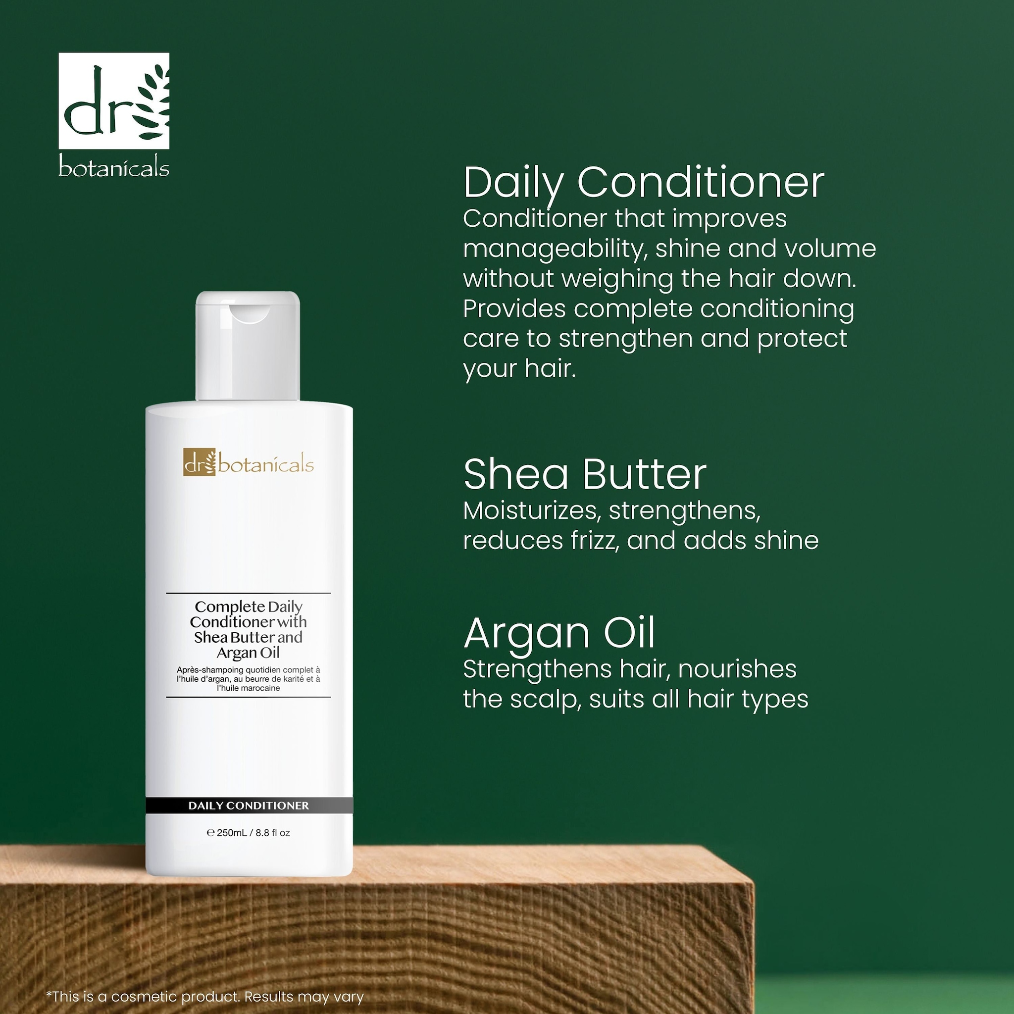 Dr. Botanicals Moroccan Oil, Shea Butter & Argan Oil Complete Daily Conditioner 250ml image 5
