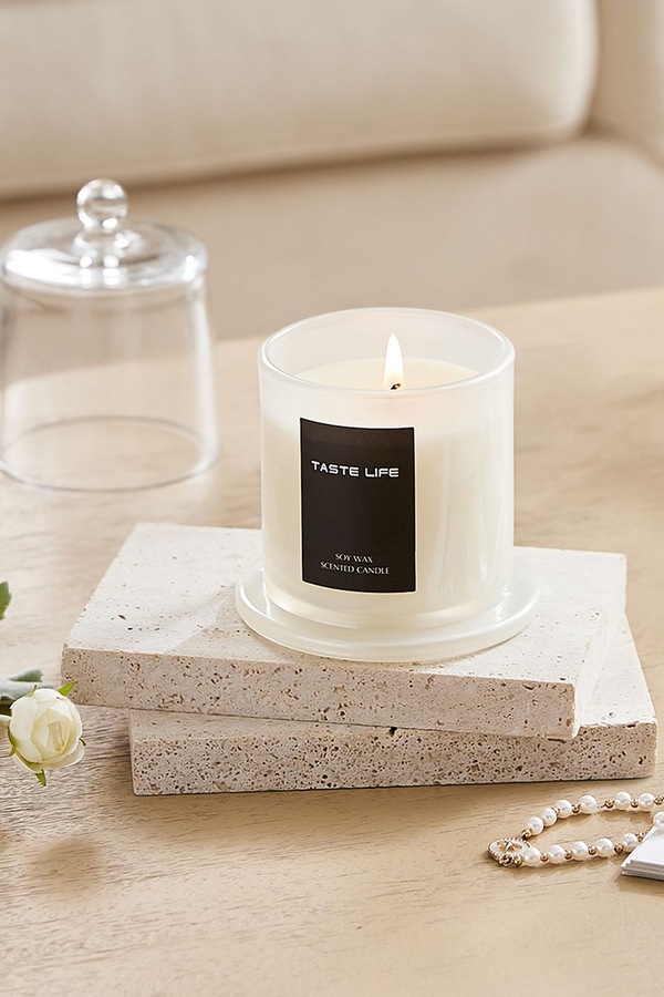 SHEONLY Soy Wax Scented Candle with Bell Shaped Glass Cup, Valley After the Rain