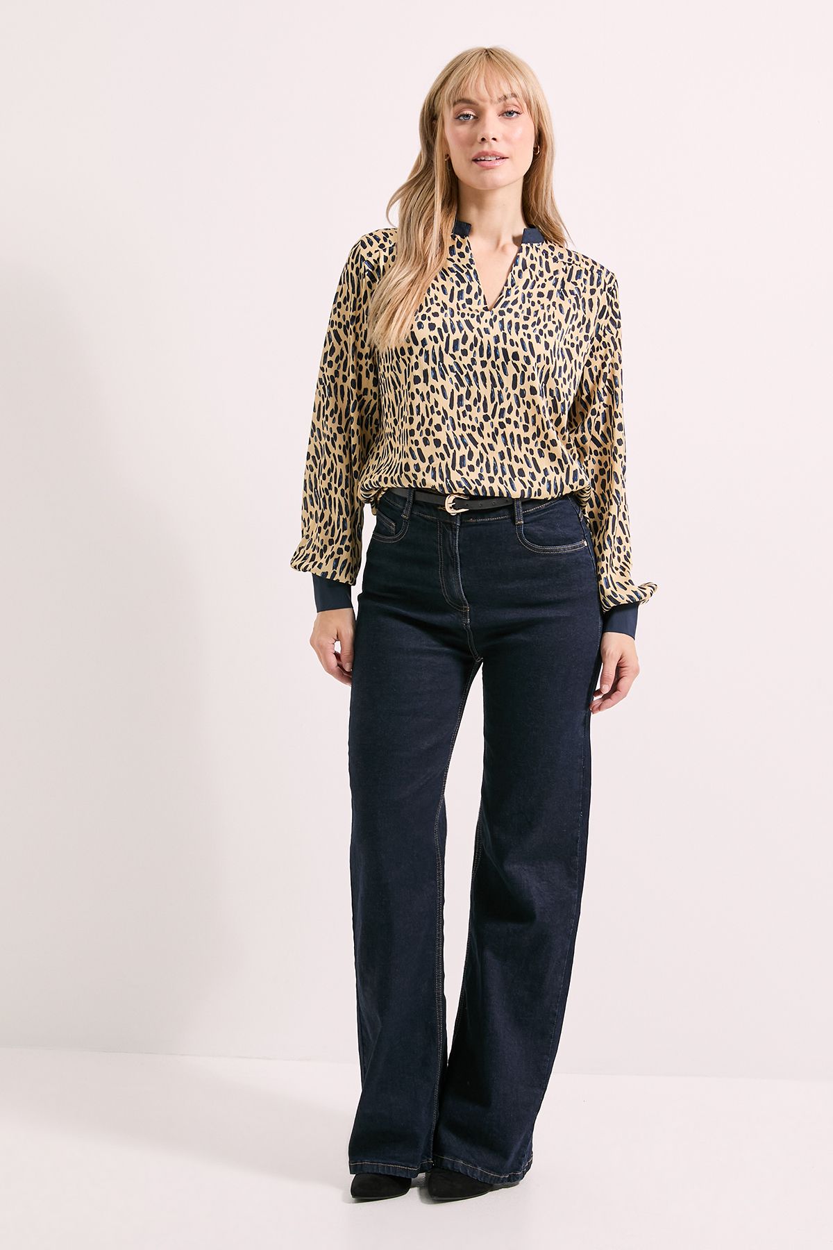 Principles Leopard Print Poets Blouse Leopard image 4