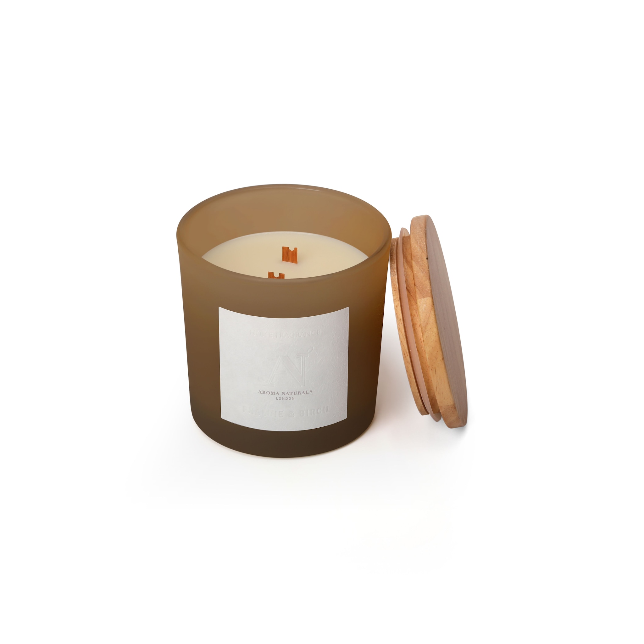 Aroma Naturals Frosted Decadence Glass Candle - Vanilla Bean Scent image 2