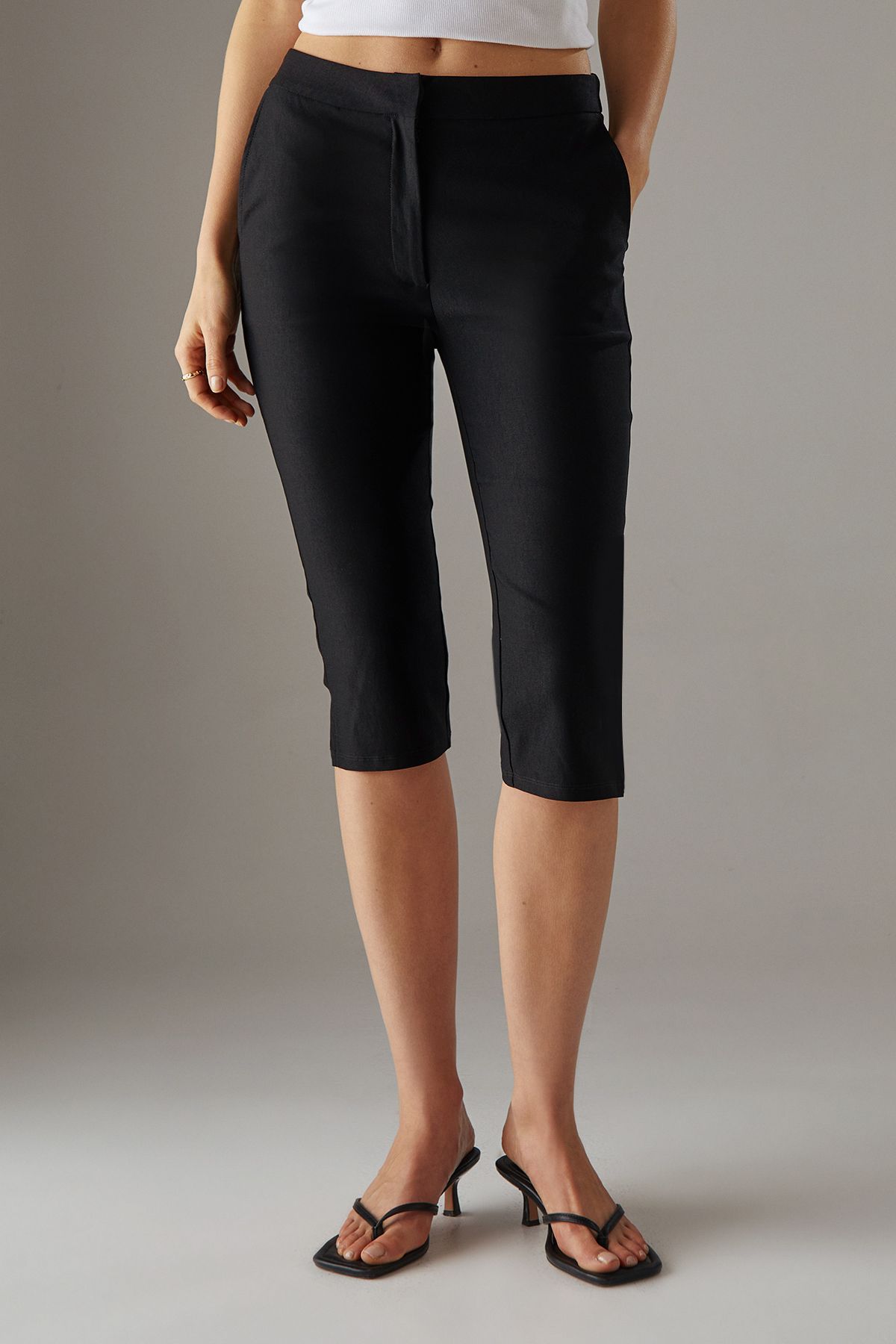 Warehouse Capri Trousers Black image 2