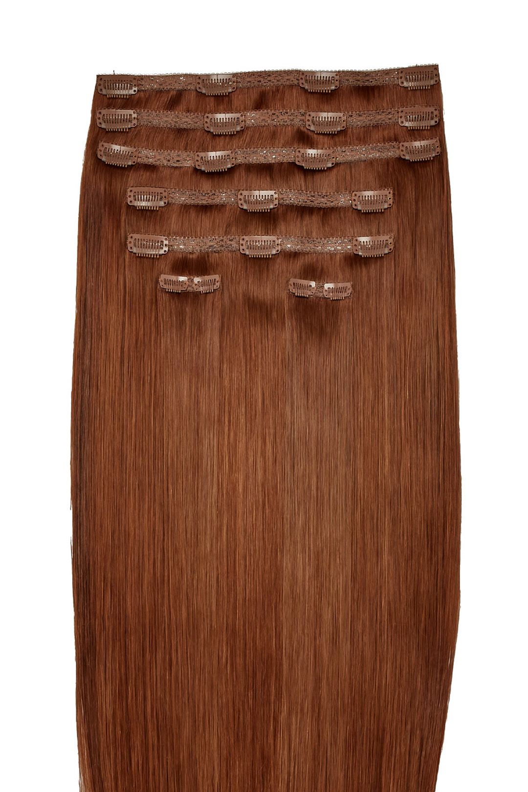 Beauty Works 20" Double Hair Set Clip-In Extensions 210g Amber