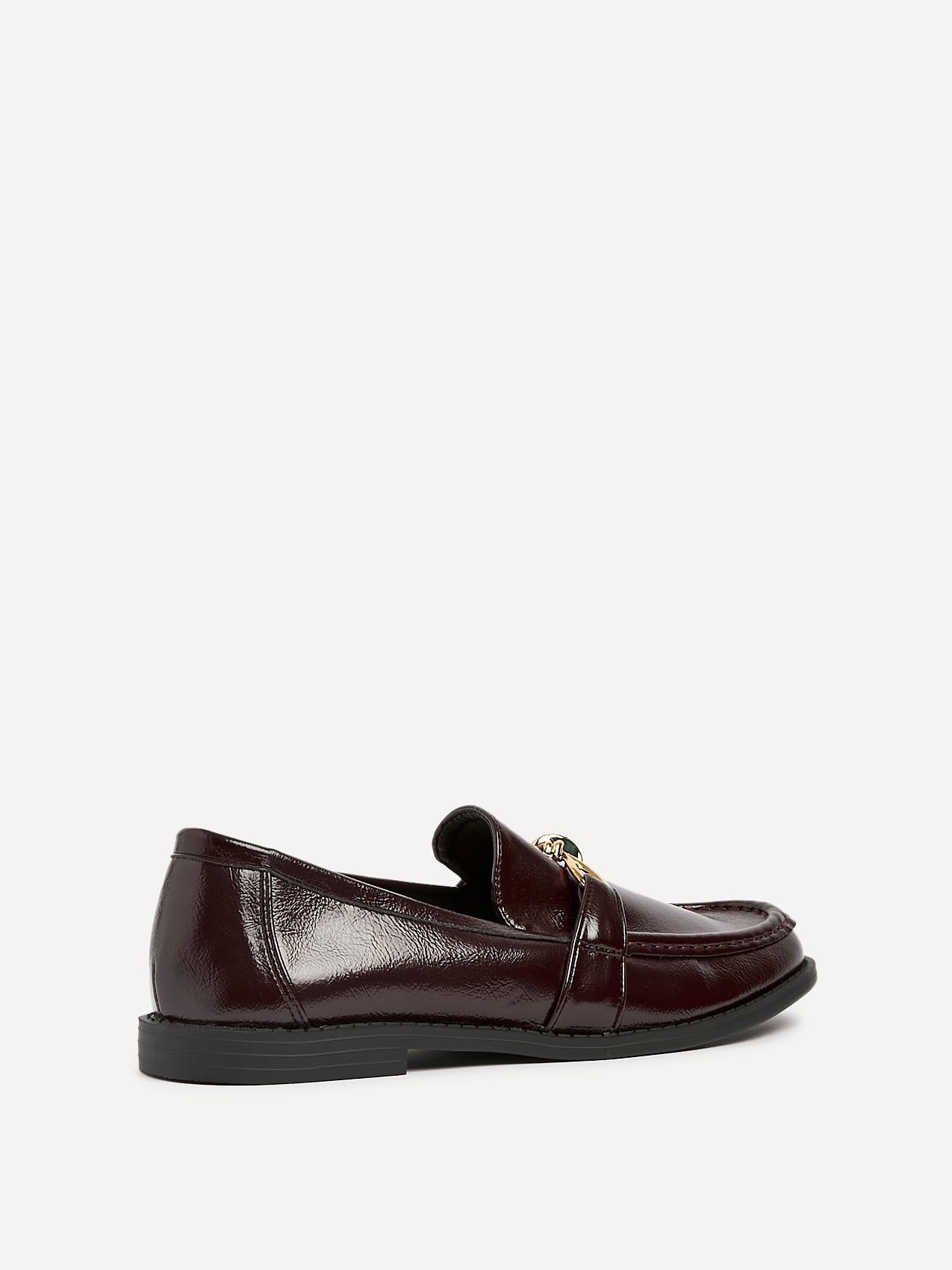 Linzi Affluent Burgundy Faux Leather Slip On Loafer image 5