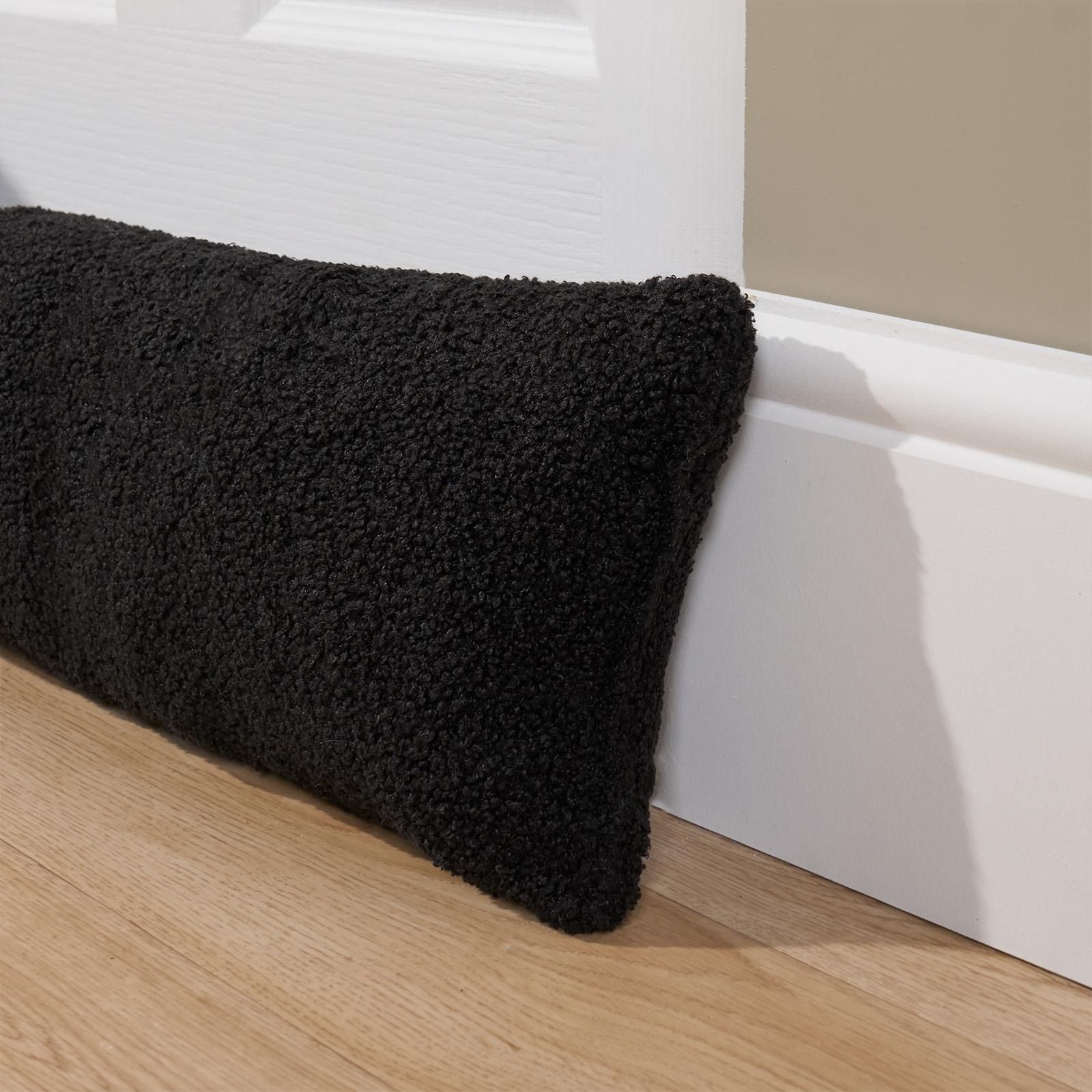 OHS Fabric Boucle Door Draught Excluder Draft Window Seal Insulation Fleece Stopper image 3