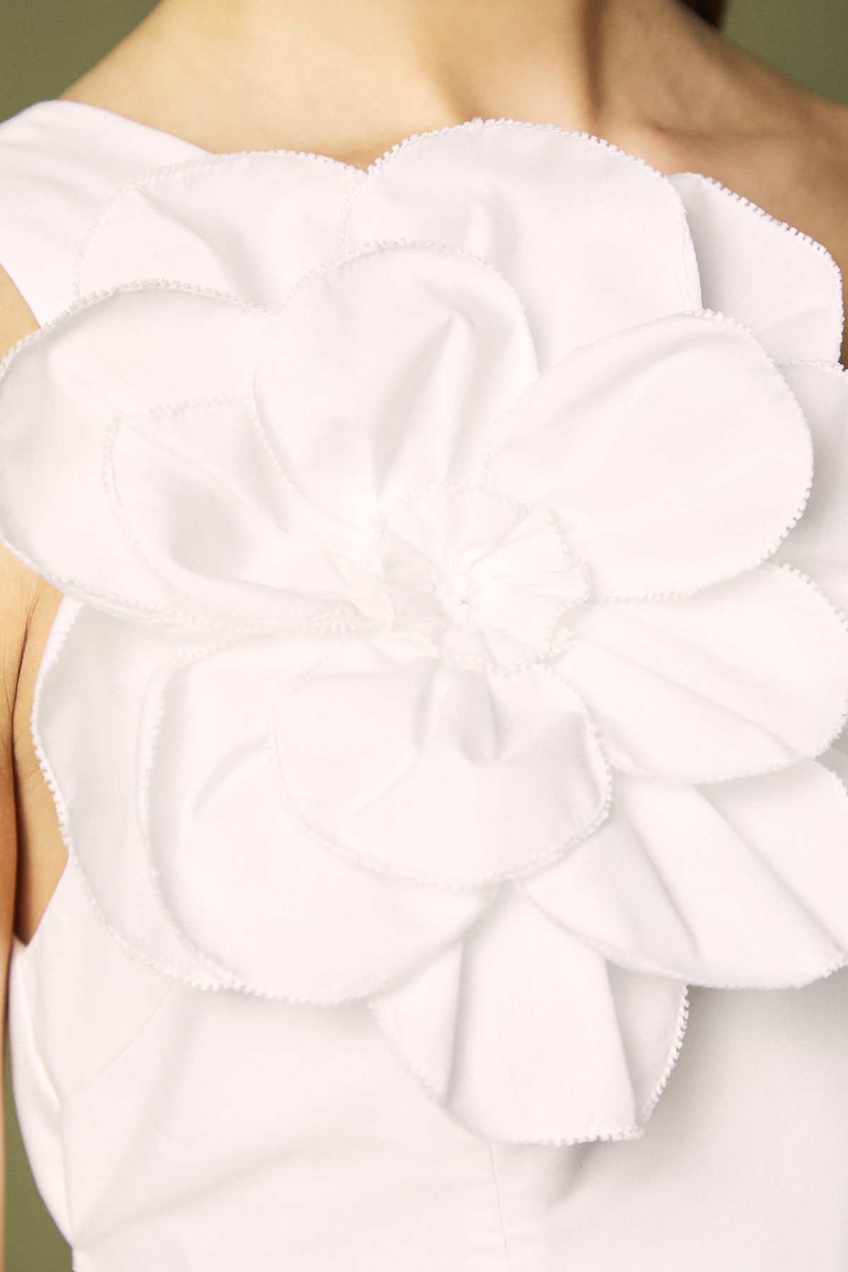 Coast One Shoulder Corsage Midi Dress White image 5