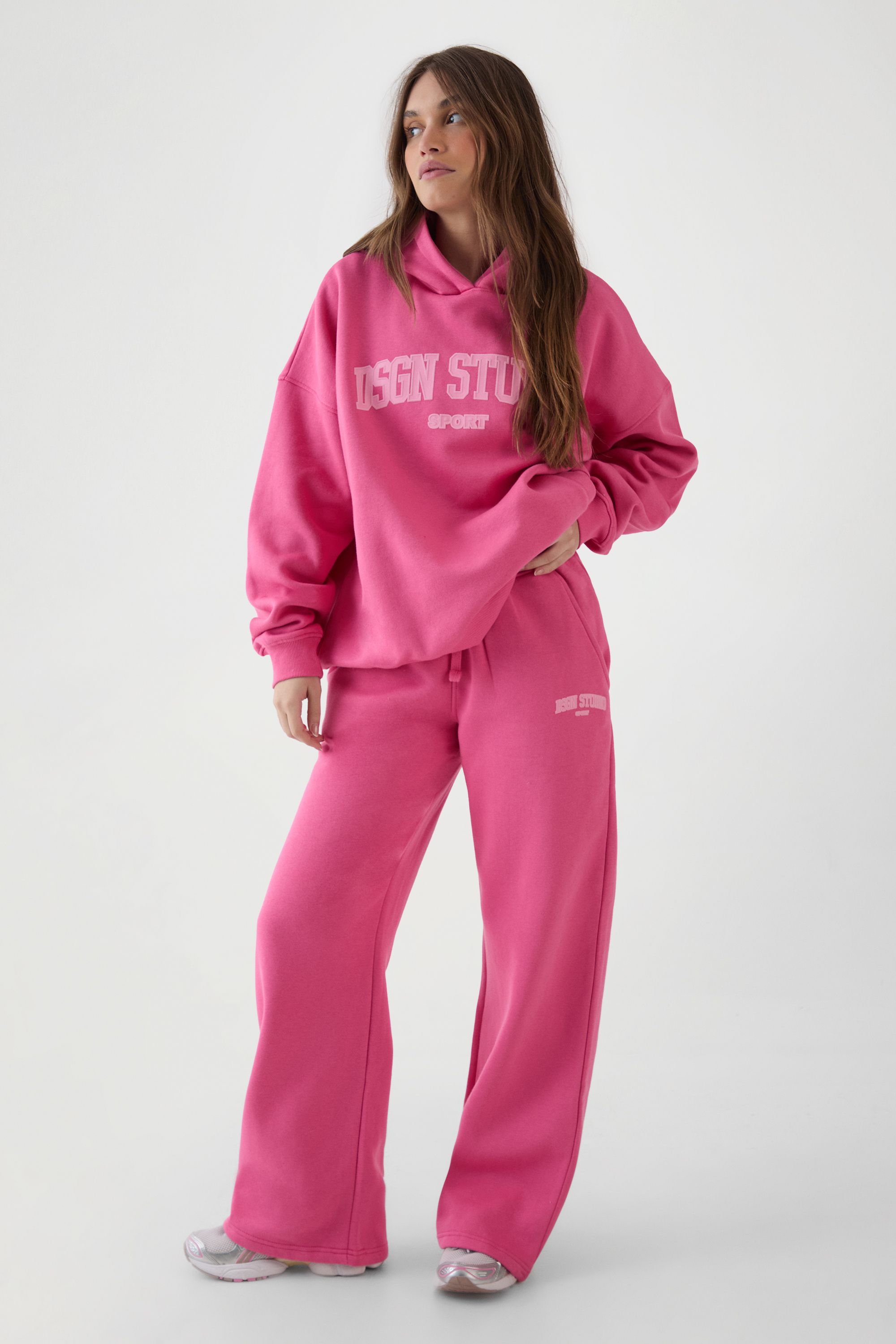 DSGN Studio DSGN Studio Oversized Hooded Tracksuit Candy Pink
