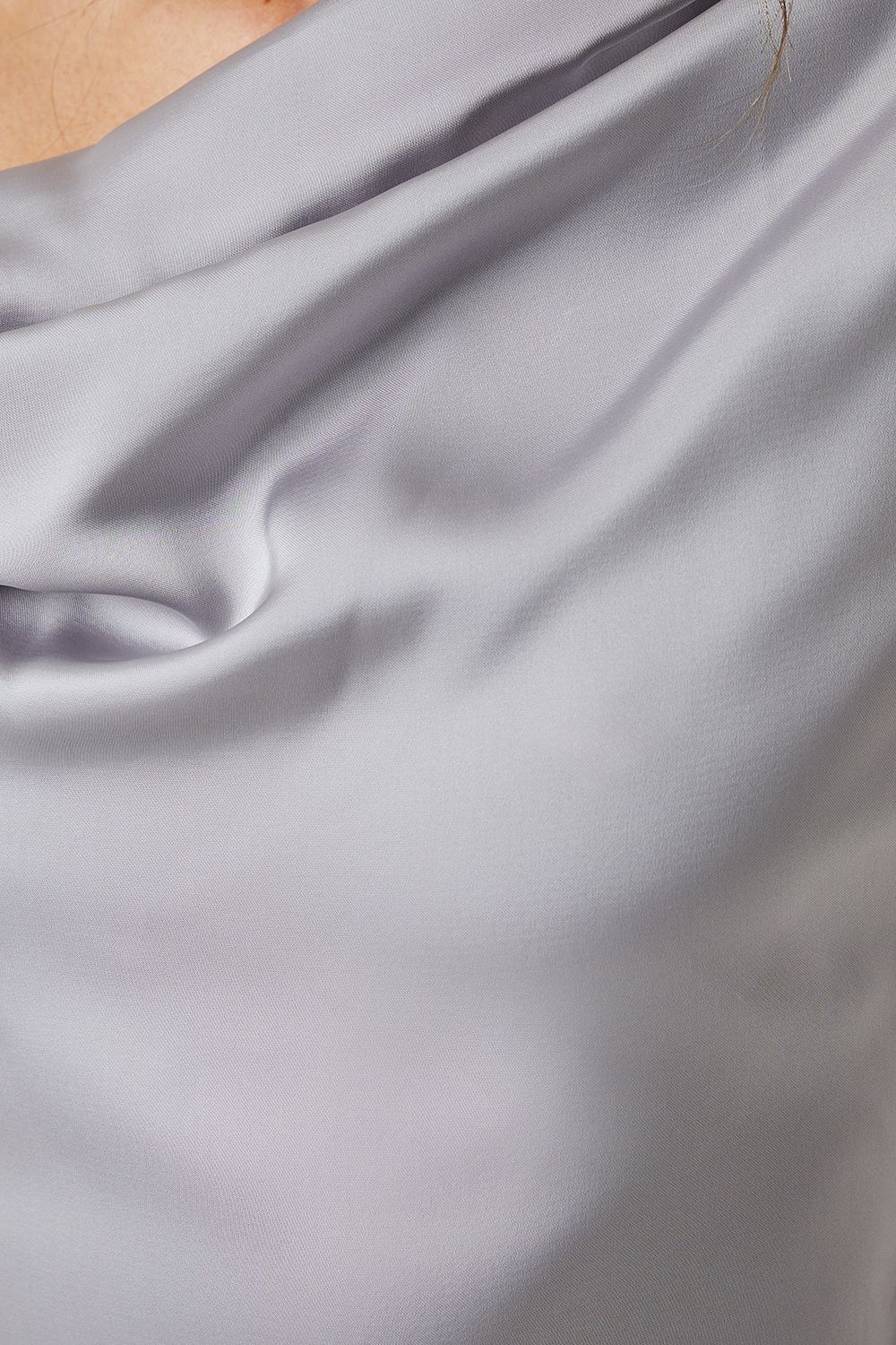 Coast Drape Detail Bias Cut Satin Bridesmaid Dress Grey Mist image 5