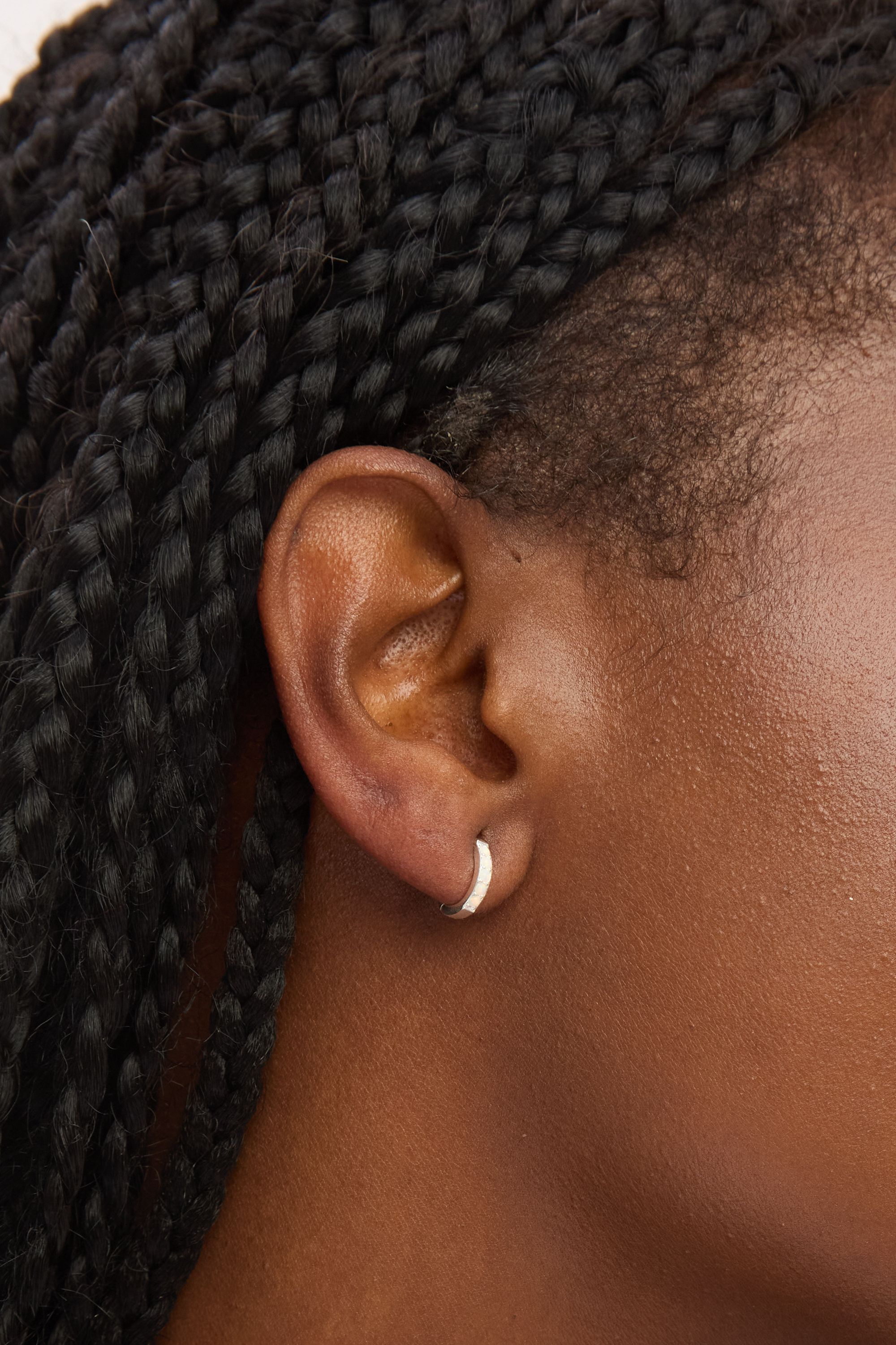 Simply Silver Sterling Silver 925 Cubic Zirconia Opal Hoop Earrings image 2