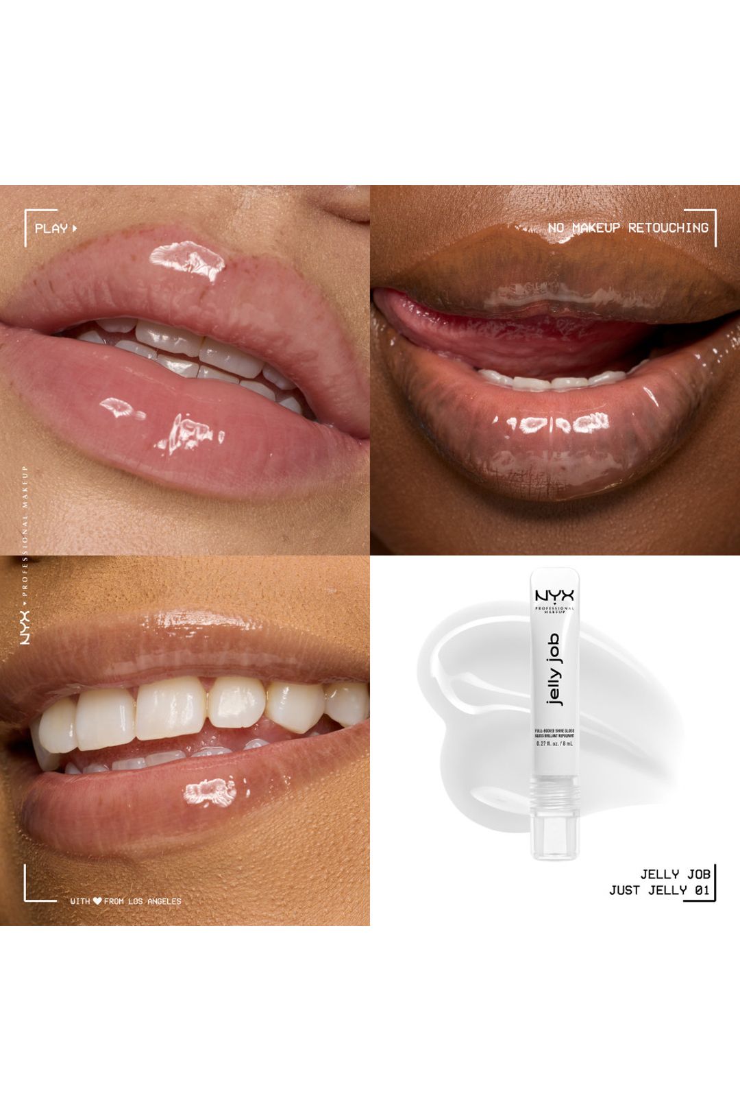 NYX Professional Makeup Jelly Job Lip Gloss 8ml Just Jelly image 7