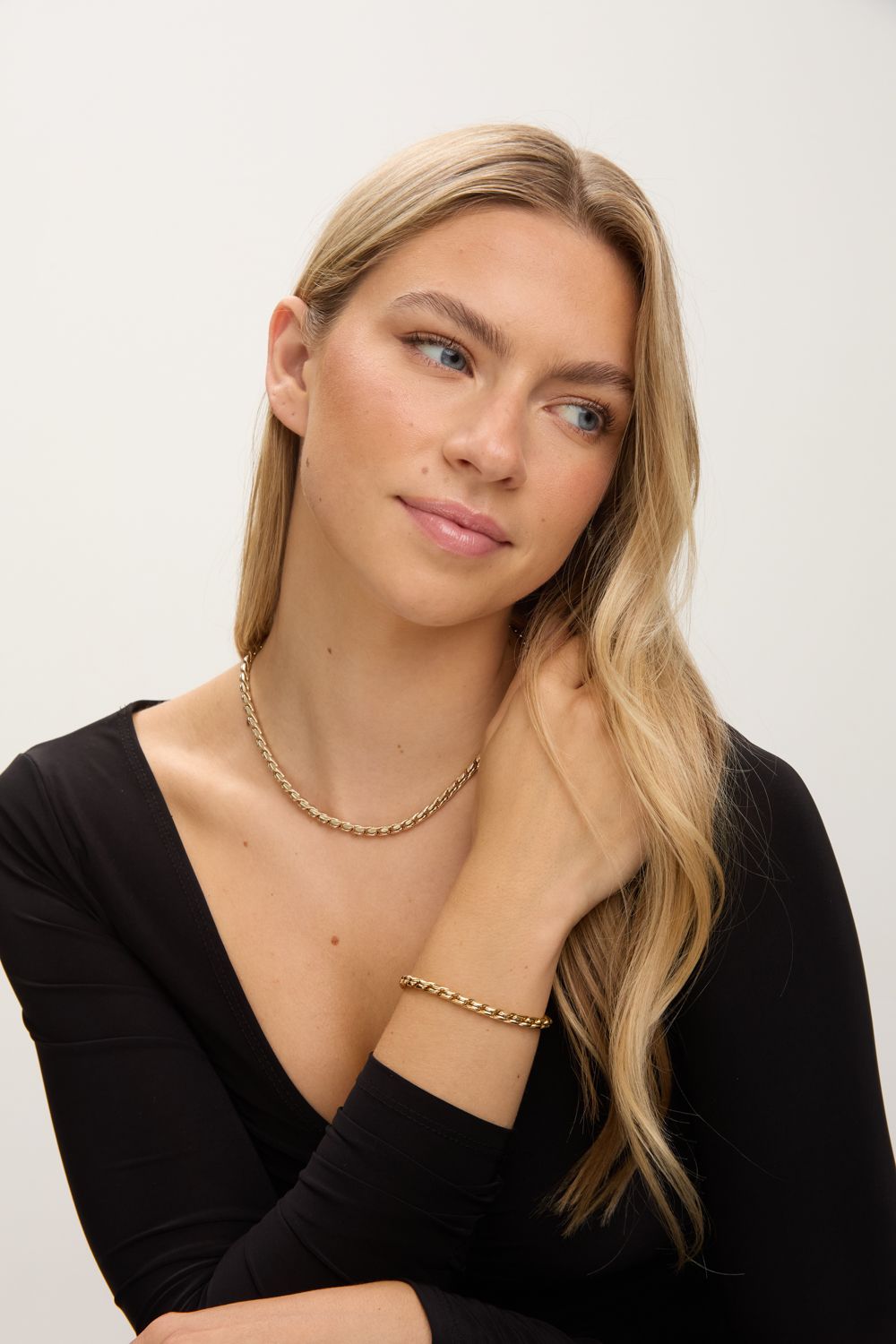 Jon Richard Gold Plated Twist Chain Necklace image 2