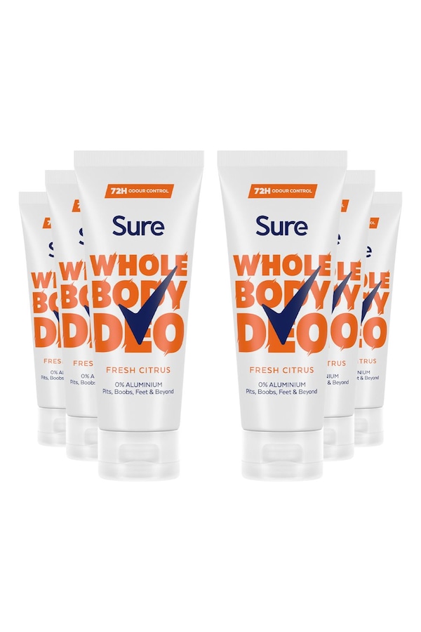 Sure Fresh Citrus Whole Body 'Deodorant Cream' Aluminium Free 50ml, 6pk