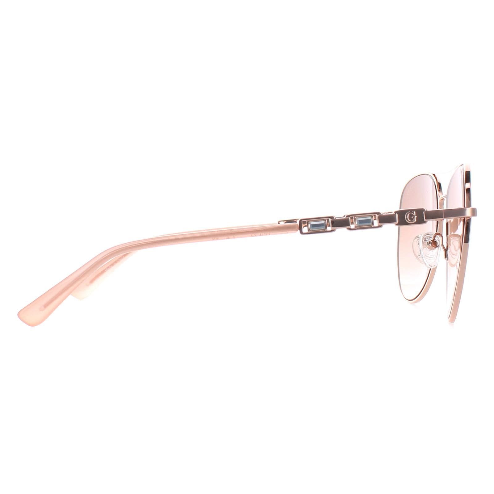 Guess Aviator Shiny Rose Gold Brown Gradient GF6143 image 4