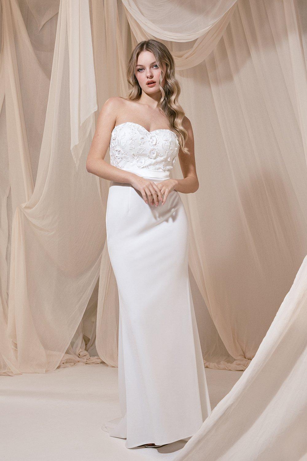 Coast Sweetheart Neck Embellished Fishtail Wedding Dress Ivory image 2