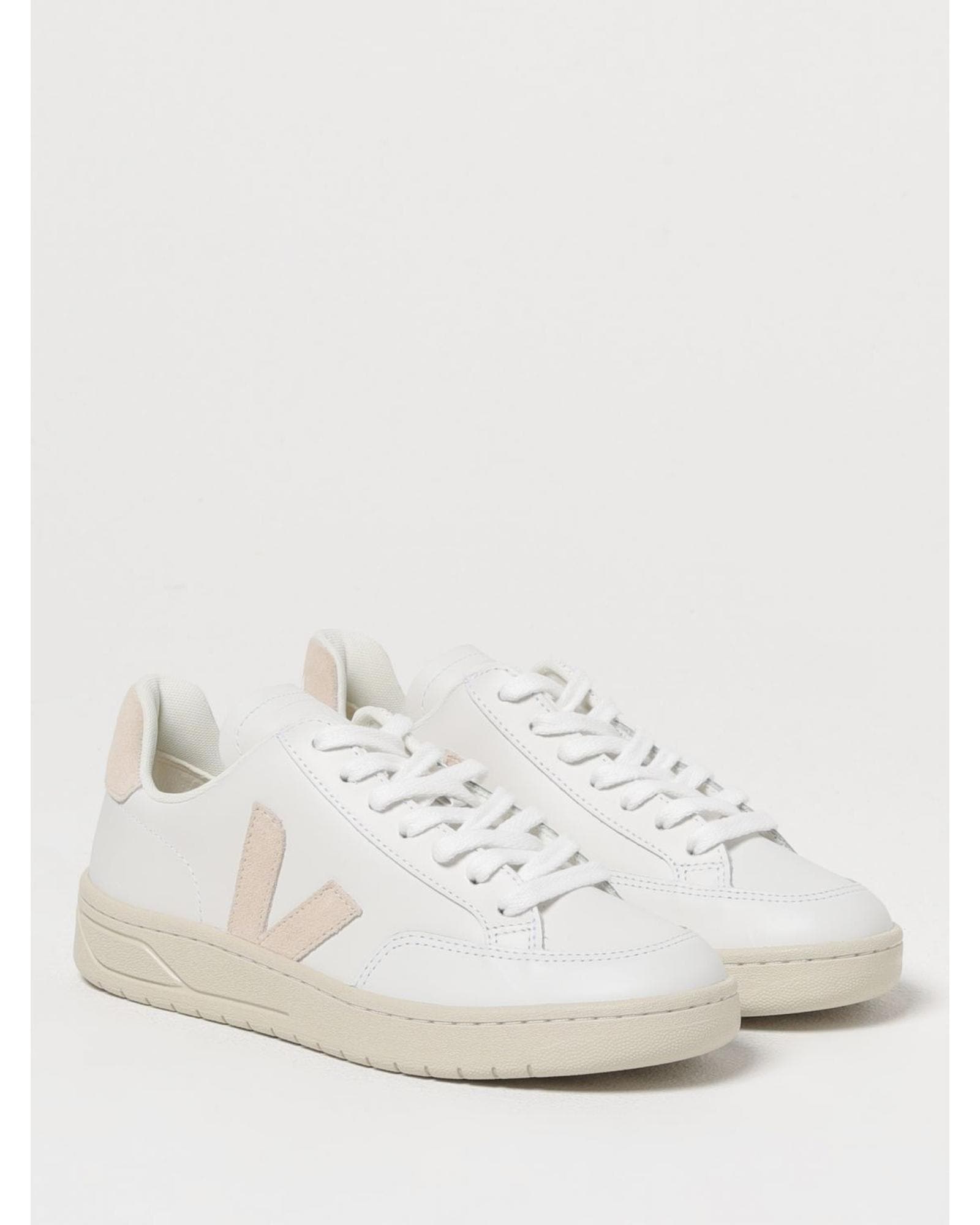 Veja V10 Extra White Pale Rose Leather Sneakers Wo image 2