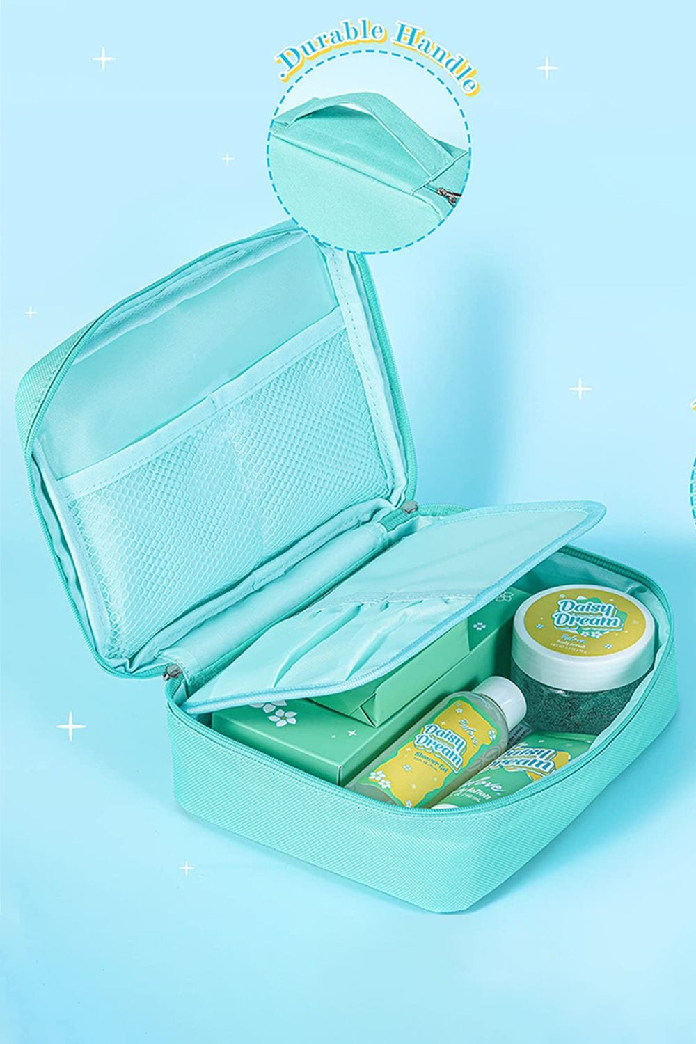 Living and Home 9Pcs Spa Gift Baskets Daisy Scent Toiletry Set Summer Travel Skincare Kit image 4