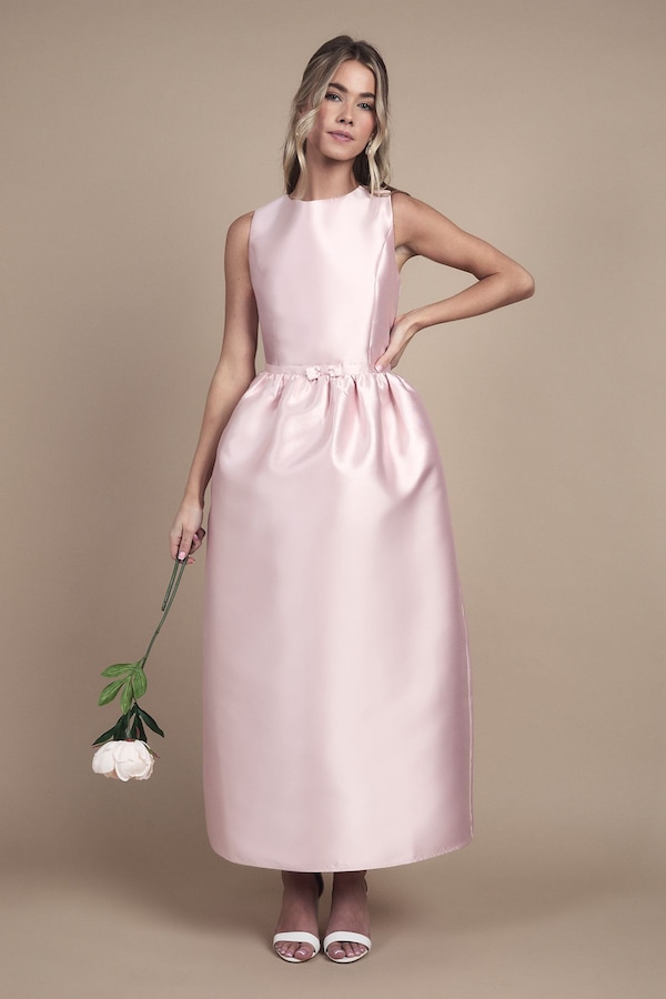 Coast Teen Coast Twill Bow Maxi Bridesmaid Dress Blush